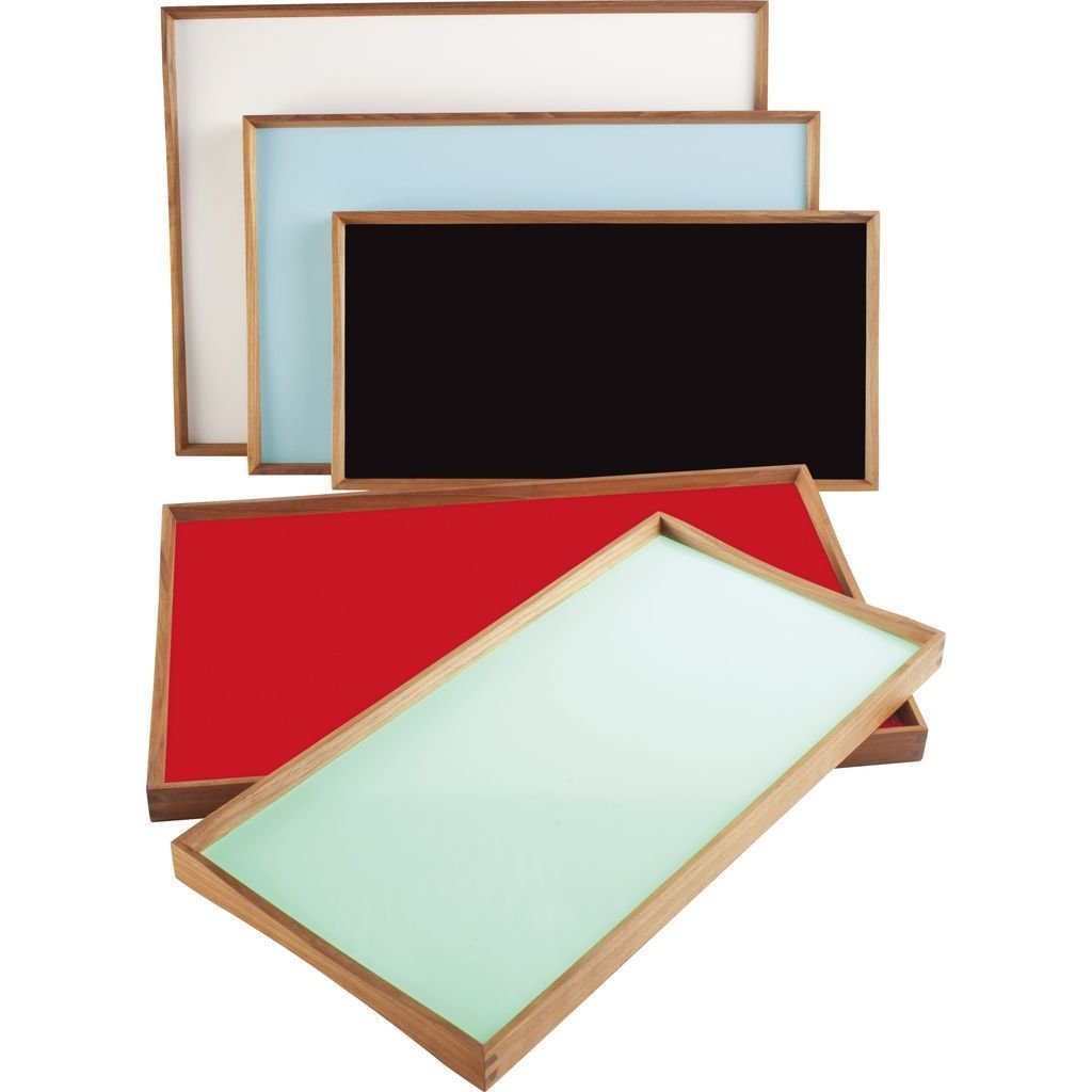 Finn Juhl Reversible Turning Tray - Small Black Desert/Kimono Red Serving Table for Living Room, Dining Room & Coffee Table Decor
