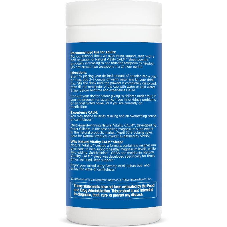 Natural Vitality CALM Sleep Supplement - Magnesium & Calcium for Relaxation & Better Sleep - Stress Relief & Nighttime Calm - Perfect for Insomnia & Restless Nights