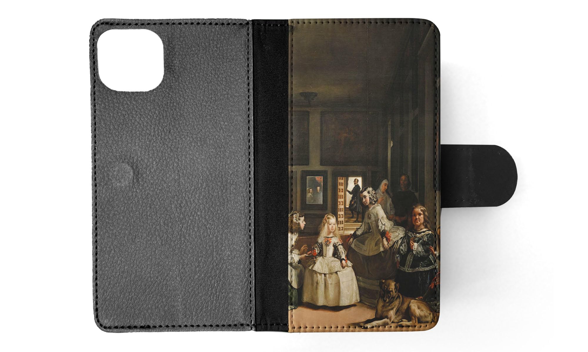 VELÁZQUEZ LAS Meninas Art Print Flip Wallet Phone Case for Apple iPhone 15 Plus - Stylish Protective Cover with Card Holder for Everyday Use & Travel