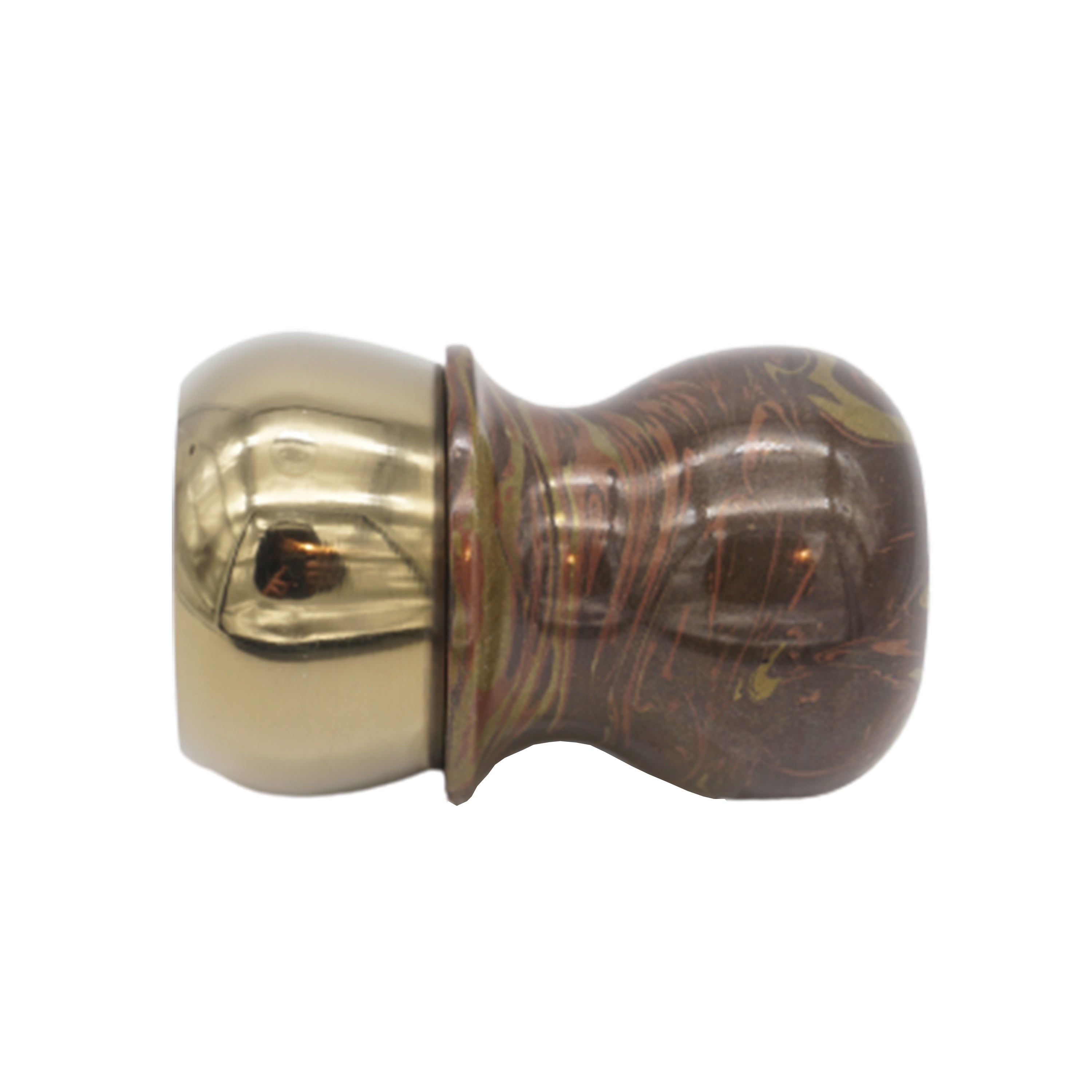 Premium Tri Bronze Handcrafted Shaving Brush Handle - Fits 28mm & 30mm Knots - Perfect for Wet Shaving, Grooming Kits & Luxury Bathroom Accessories