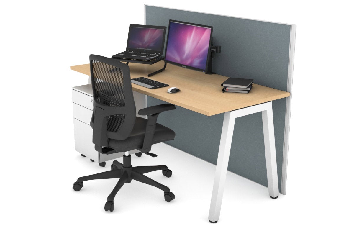Horizon Quadro A Legs Office Desk - 1600L x 700W Modern Workstation for Home & Office - Perfect for Remote Work, Study & Professional Workspaces