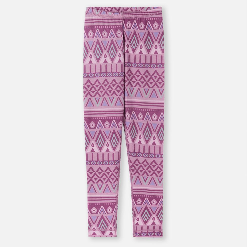 Reima Taitoa Girls Thermal Underwear Set - Grey & Pink Winter Base Layer for Cold Weather - Perfect for Skiing, Snowboarding & Outdoor Activities