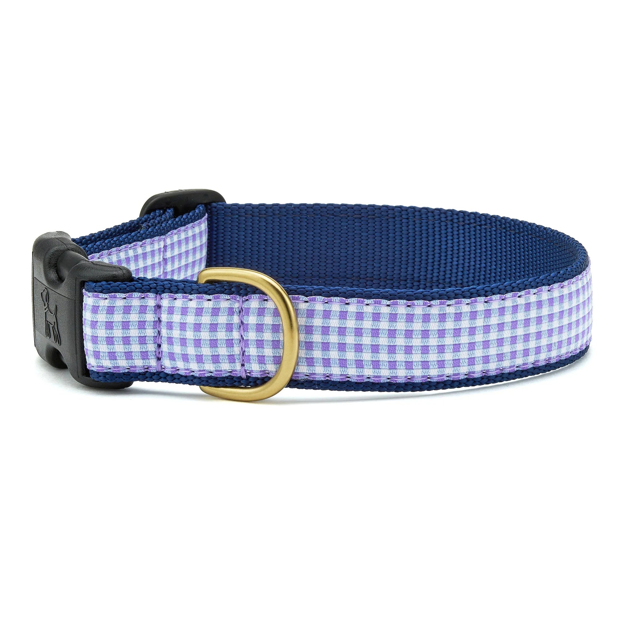 Stylish Purple Gingham Dog Collar - Adjustable Pet Collar for Small Medium Large Dogs - Perfect for Daily Walks, Training & Fashion Accessories