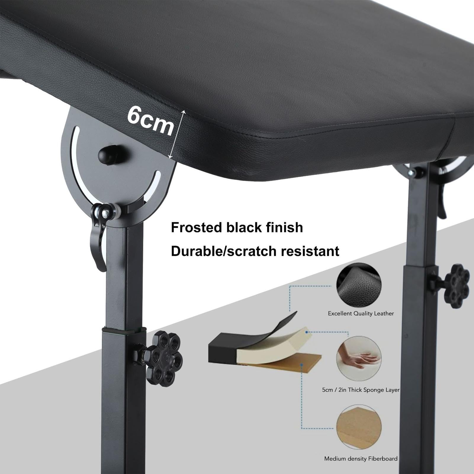 Adjustable Tattoo Armrest Support - Ergonomic Tattoo Arm & Leg Rest with Soft Cushion for Tattoo Studios & Artists - Durable Large Panel for Comfortable Tattooing Sessions - Perfect for Professional Tattoo Shops and Home Studios
