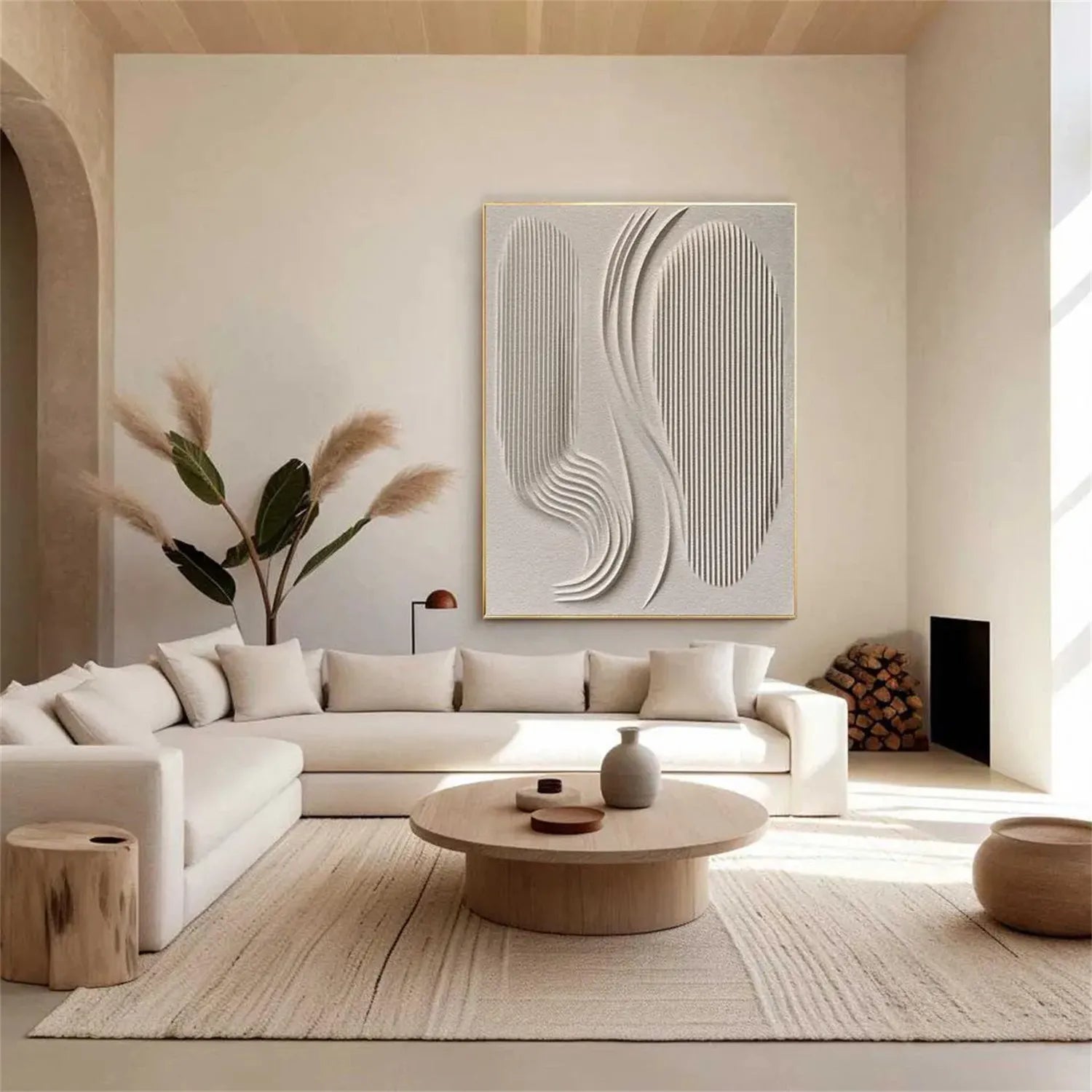 Beige & Brown Abstract Wall Art Print #BB112 - Modern Home Decor for Living Room, Bedroom & Office