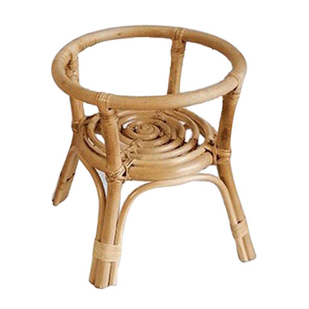 RY-CAN Natural Rattan Plant Stand - Indoor Flower Pot Holder & Garden Vine Trellis - Perfect for Home Decor, Balcony Gardening, and Patio Plant Display