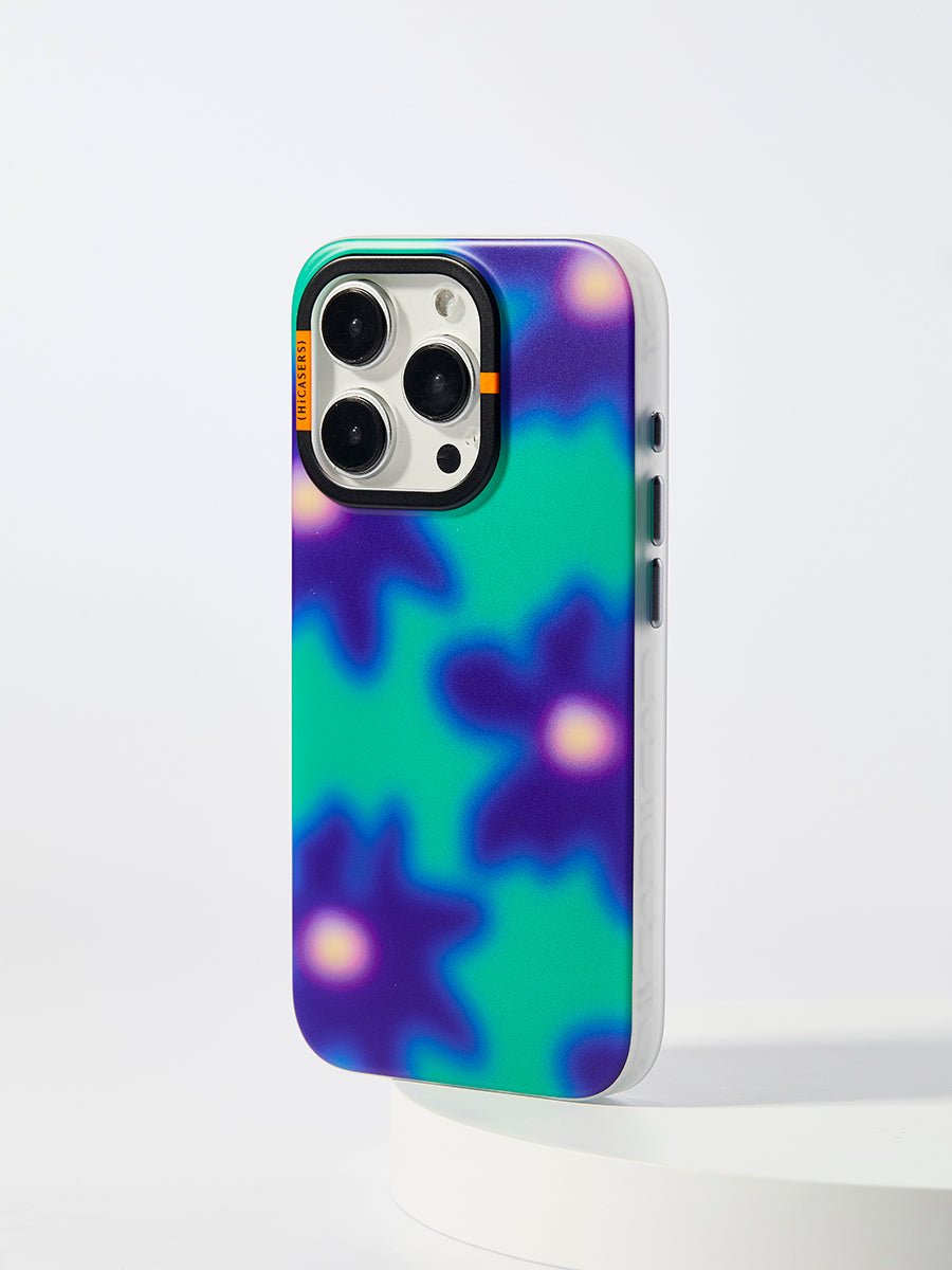 Foggy Florals Phone Case - Deep Cobalt Blue Protective Cover for iPhone & Samsung | Perfect for Everyday Use, Travel & Gift Giving