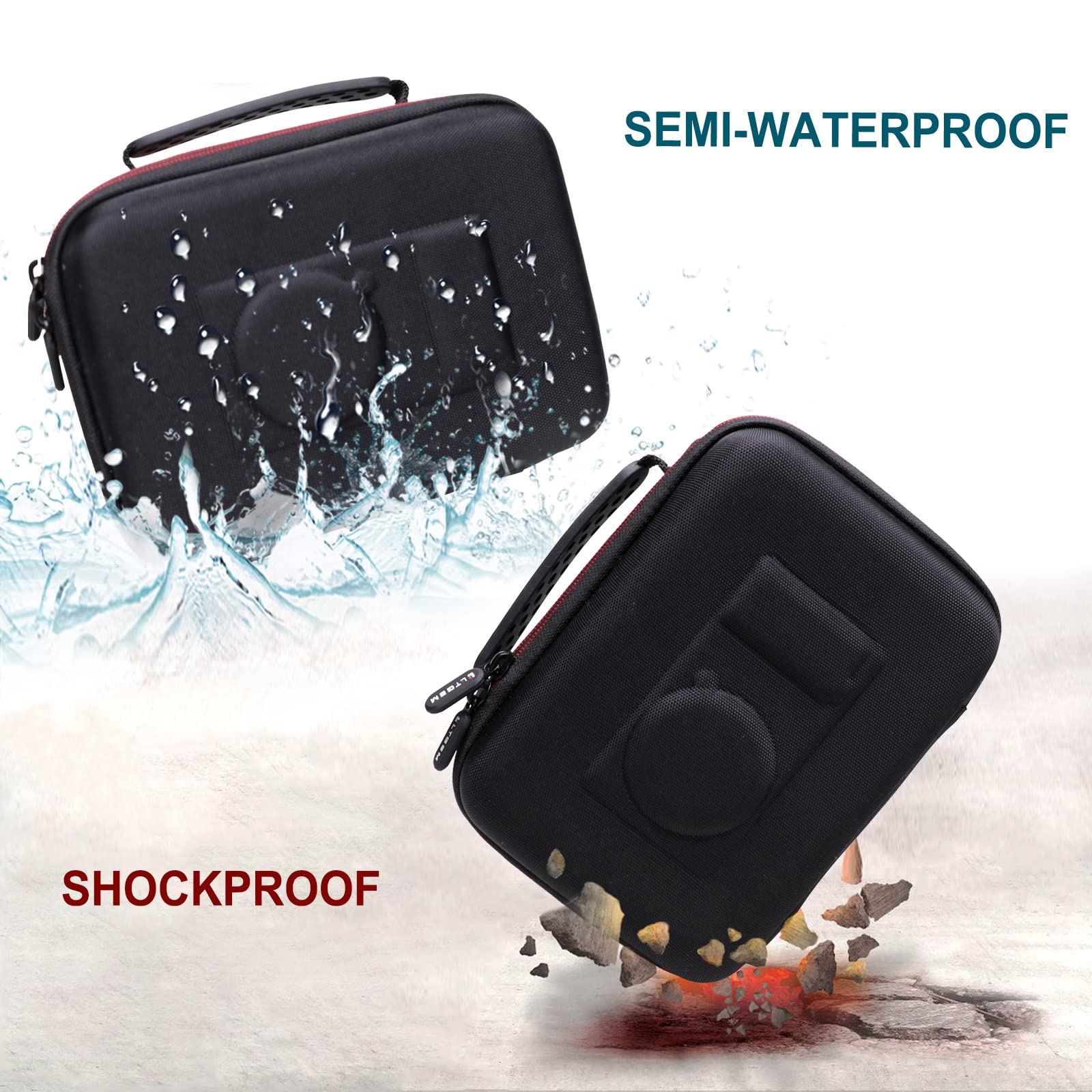LTGEM Hard Protective Case for Sony Alpha ZV-E10/ZV-1/ZV-1F/ZV-1 II Vlogging Camera - Waterproof Travel Storage Bag with Shoulder Strap | Compatible with Tripod, Microphone & Accessories | Perfect for Travel, Outdoor Vlogging & Content Creation