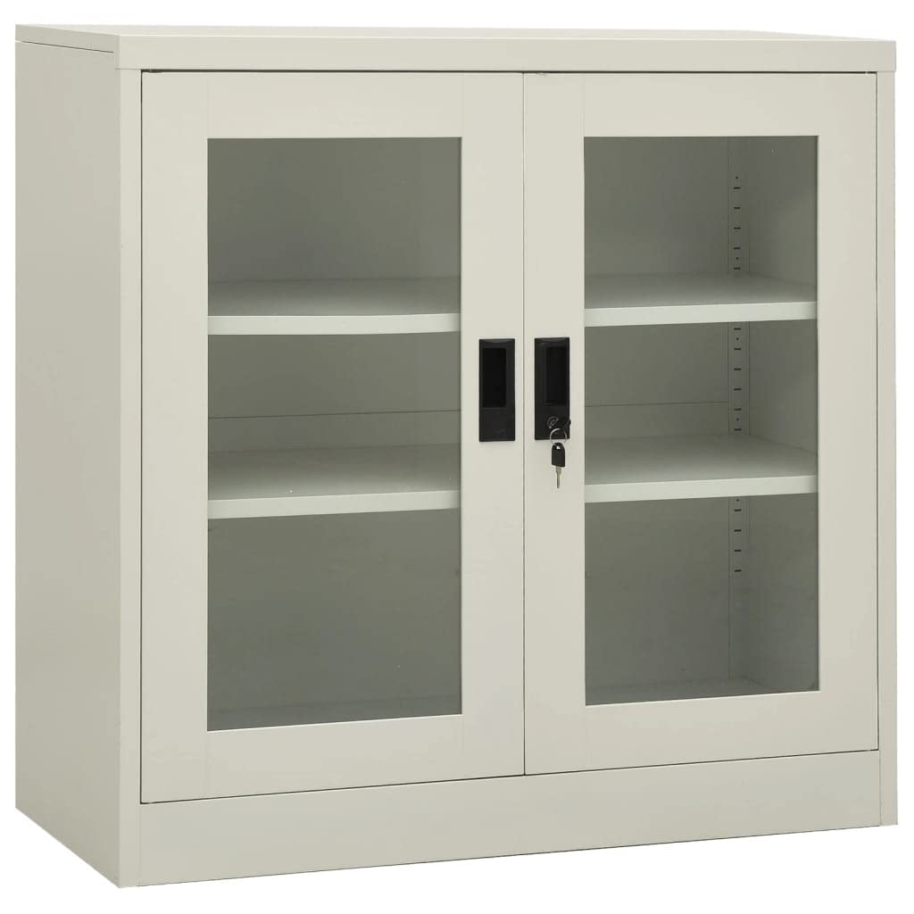 Lockable Steel Display Cabinet - 35.4