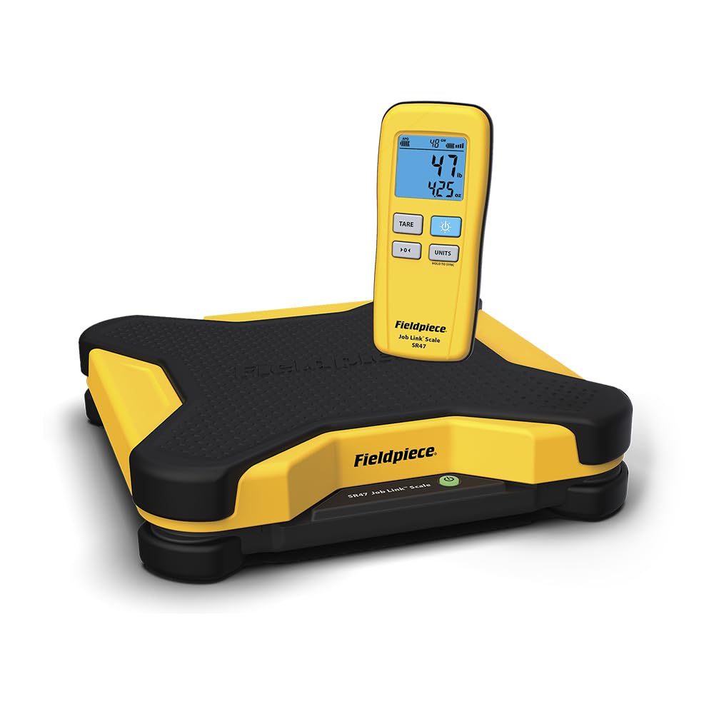 Fieldpiece SR47 Wireless Digital Scale with Remote - Accurate Refrigerant Weighing for HVAC Technicians - Perfect for AC Repair and Maintenance