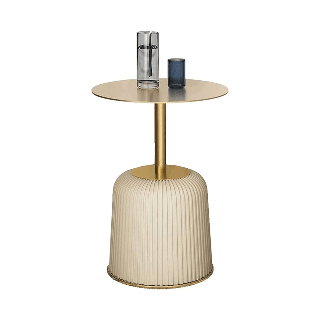 Modern Fluted Side Table - Elegant Wooden Accent Table for Living Room, Bedroom, or Office - Perfect for Home Decor & Small Space Furniture