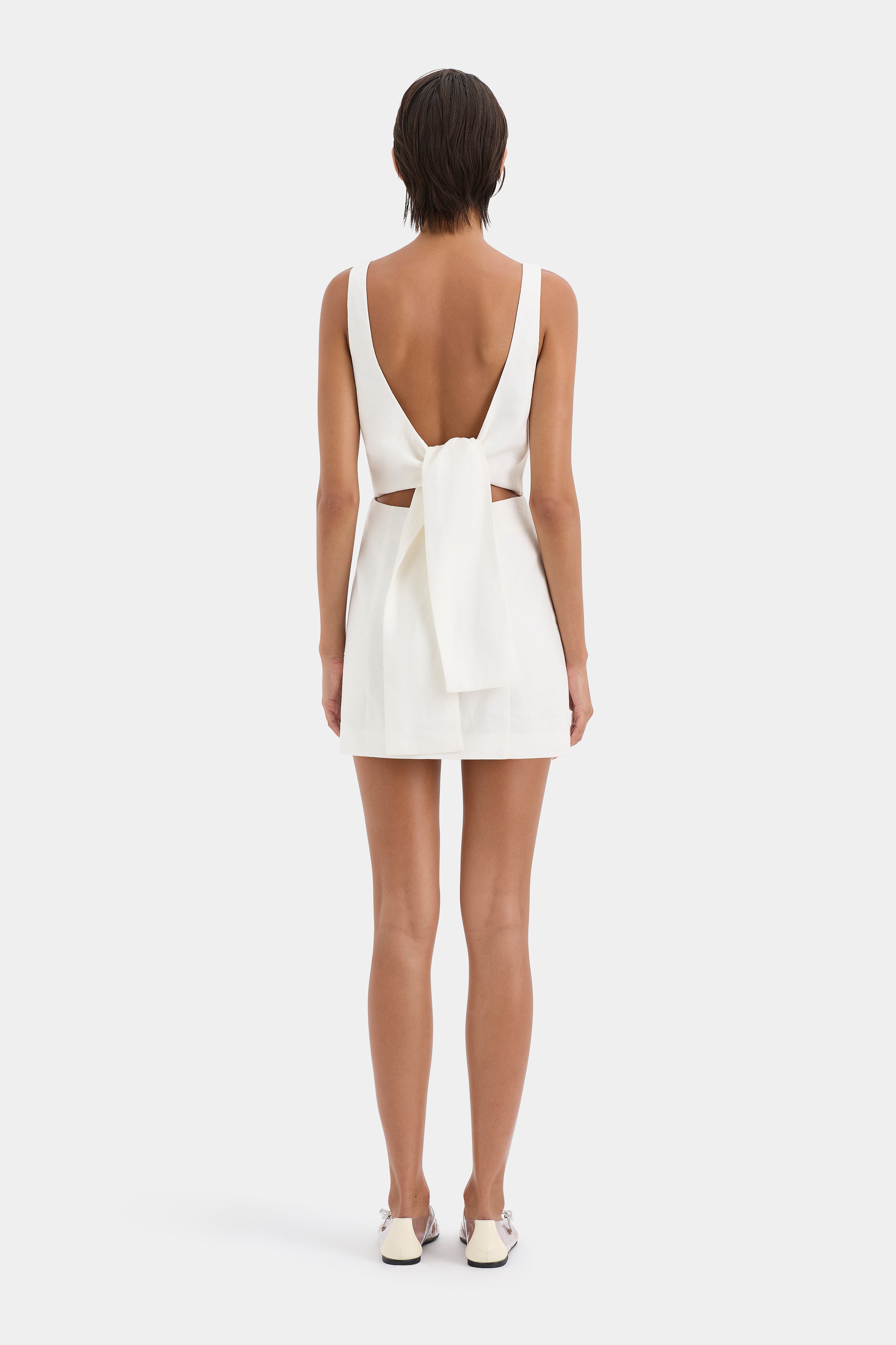 Elegant Iris Tie Mini Dress for Women - Floral Print Summer Party Dress for Night Out, Date Night, and Casual Wear
