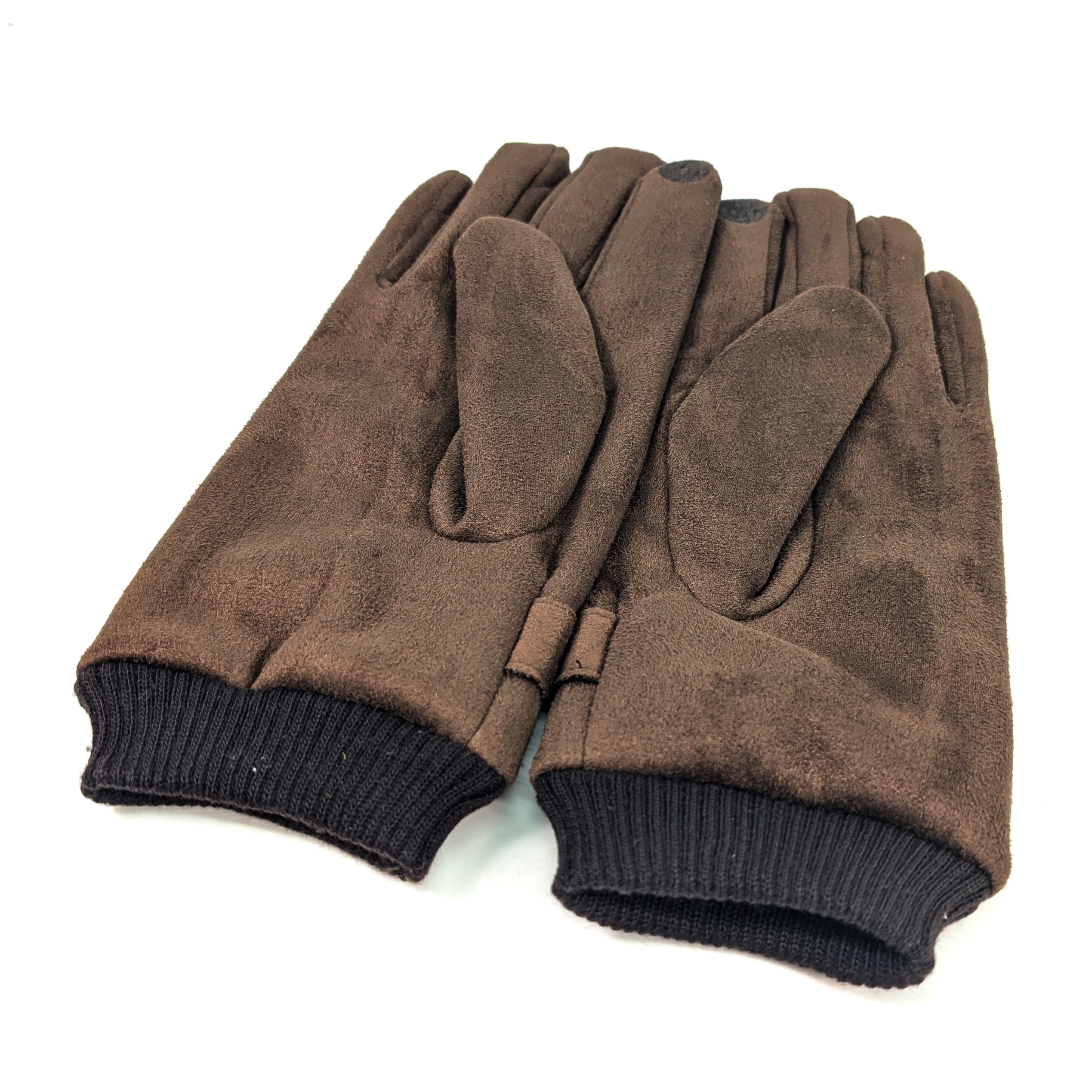 Unisex Chocolate Brown Winter Gloves with Button Detail - Warm Touchscreen Gloves for Men & Women - Perfect for Outdoor Activities, Driving & Cold Weather