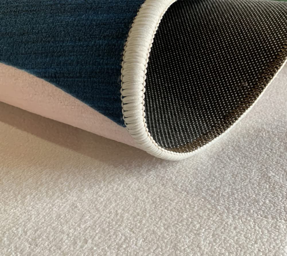 Emerald Green Blue Marble Swirl Striped Area Rug - 6x9 Feet Machine Washable Thick Soft Carpet for Living Room, Nursery, Bedroom, Dining Room, Playroom & Office - Modern Multi-Purpose Accent Rug for Home Decor & Comfort
