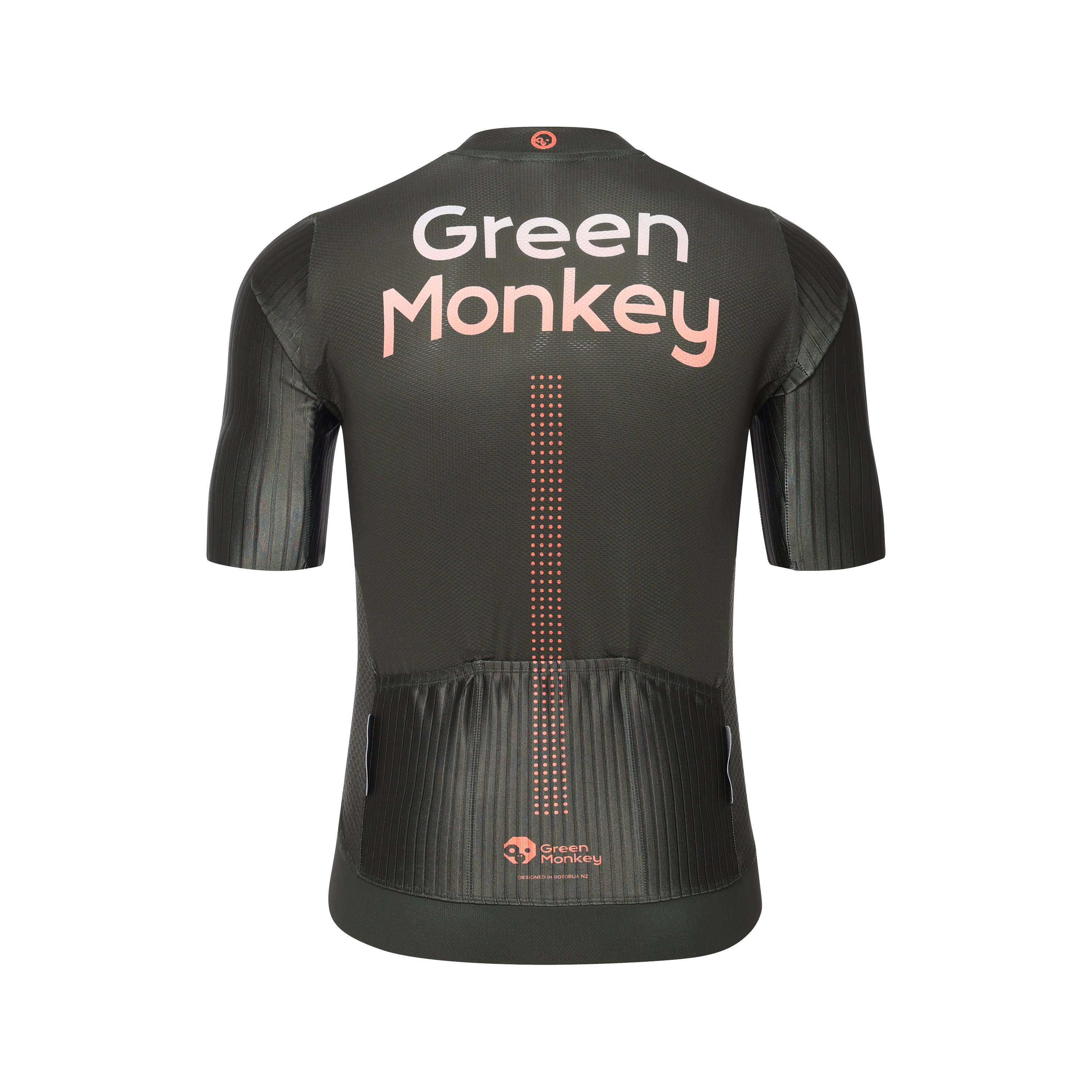 GreenMonkey Khaki Podium Jersey - Lightweight Cycling Jersey for Men & Women - Breathable & Moisture-Wicking Performance Shirt for Road Biking, Mountain Biking & Outdoor Sports