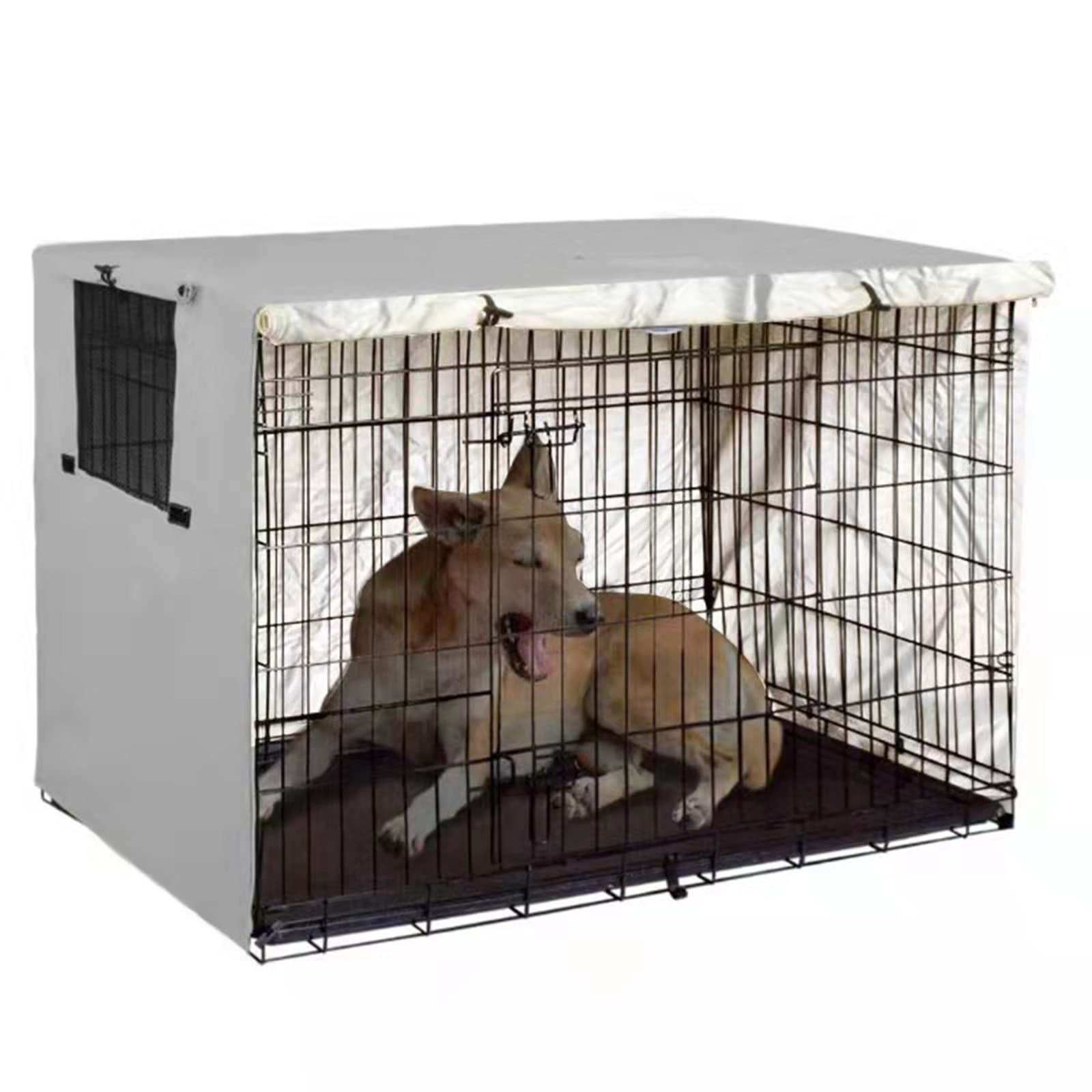 Waterproof Dog Crate Cover for Medium & Large Dogs - Heavy Duty Oxford Fabric Kennel Cover with UV Protection - Perfect for Indoor/Outdoor Use, Travel & Home Decor