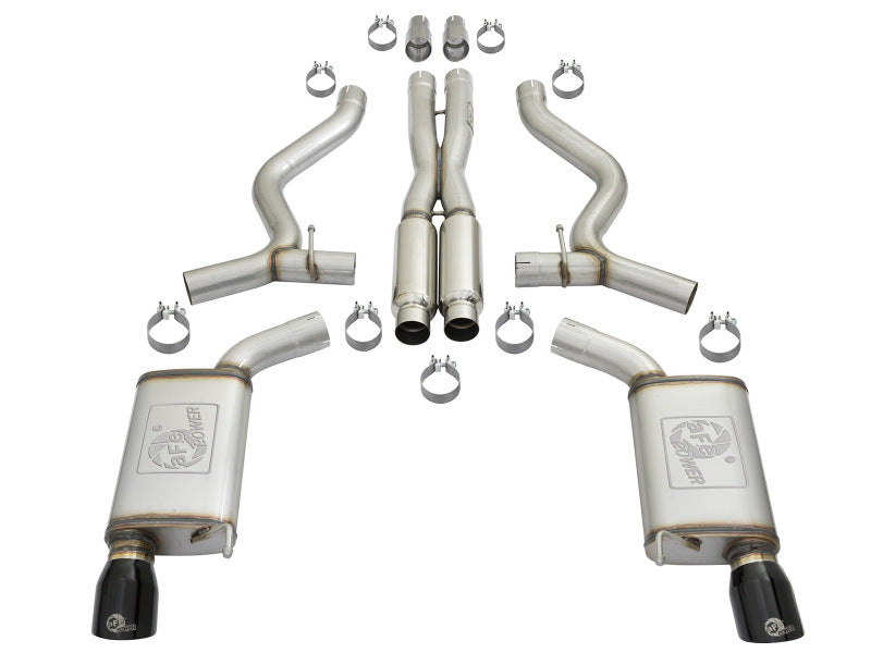 aFe 11-21 Dodge Durango V6 3.6L / V8 5.7L MACH Force XP 304 Stainless Steel Cat-Back Exhaust System with Black Tips - Performance Upgrade for Off-Roading & Towing