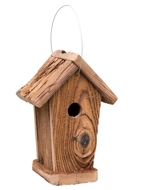 Rustic Corn Crib Birdhouse - Handmade Recycled Mushroom Wood Bird House for Garden & Outdoor Decor - Attracts Bluebirds, Wrens & Finches - Perfect for Backyard, Patio & Nature Lovers