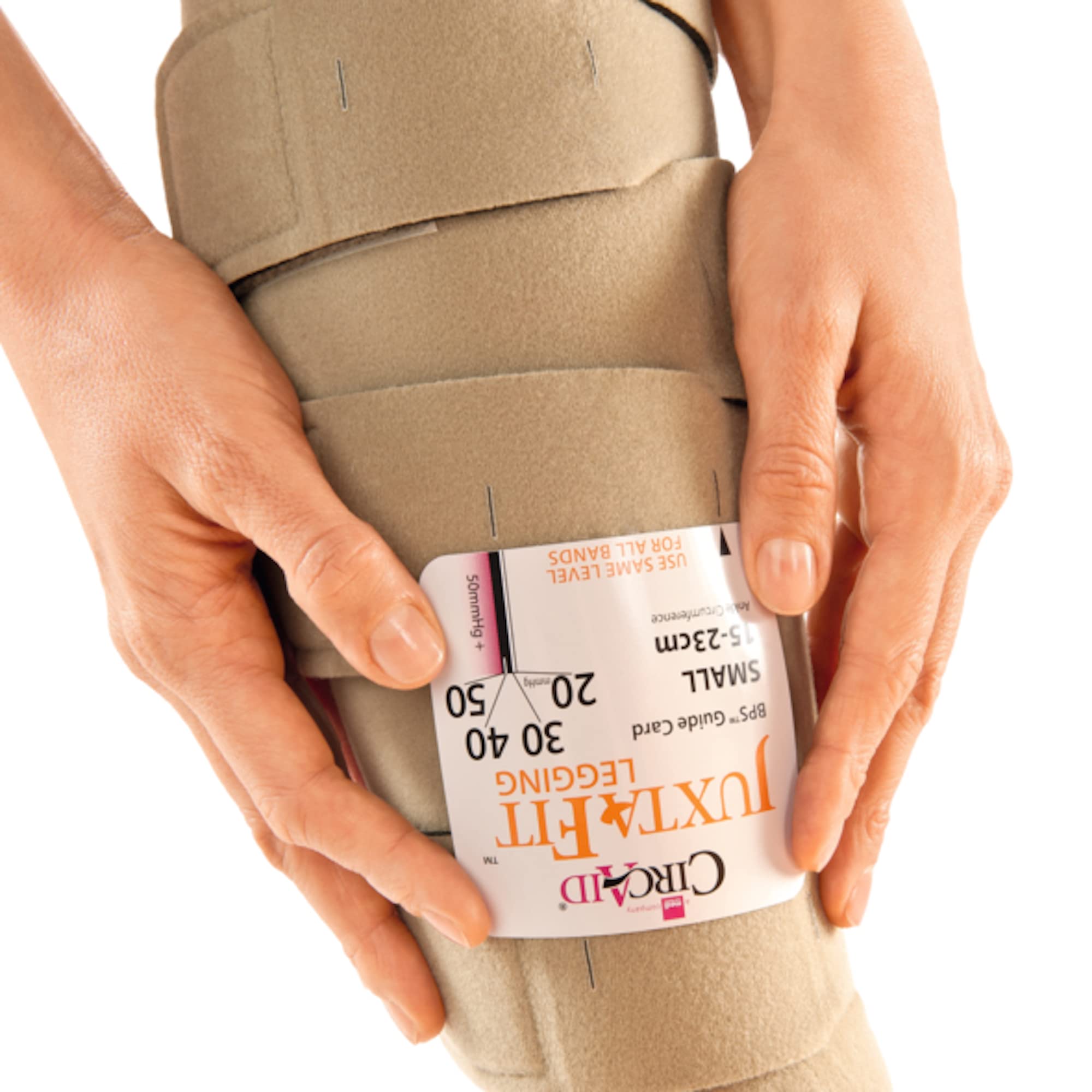 CircAid Juxtafit Essentials Lower Leg Compression Sleeve - Beige Medium Size - Ideal for Lymphedema, Swelling & Post-Surgery Recovery