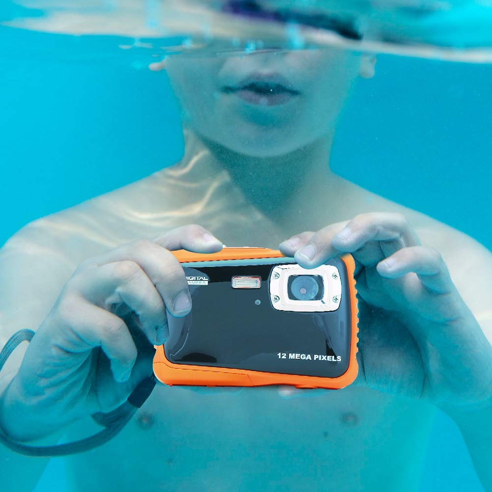 Waterproof Kids Digital Camera 1080P HD - 2.0 Inch Screen Underwater Camera for Children Ages 3-14 - 3M/10FT Waterproof & Dustproof - Perfect for Swimming, Beach, Pool & Outdoor Adventures