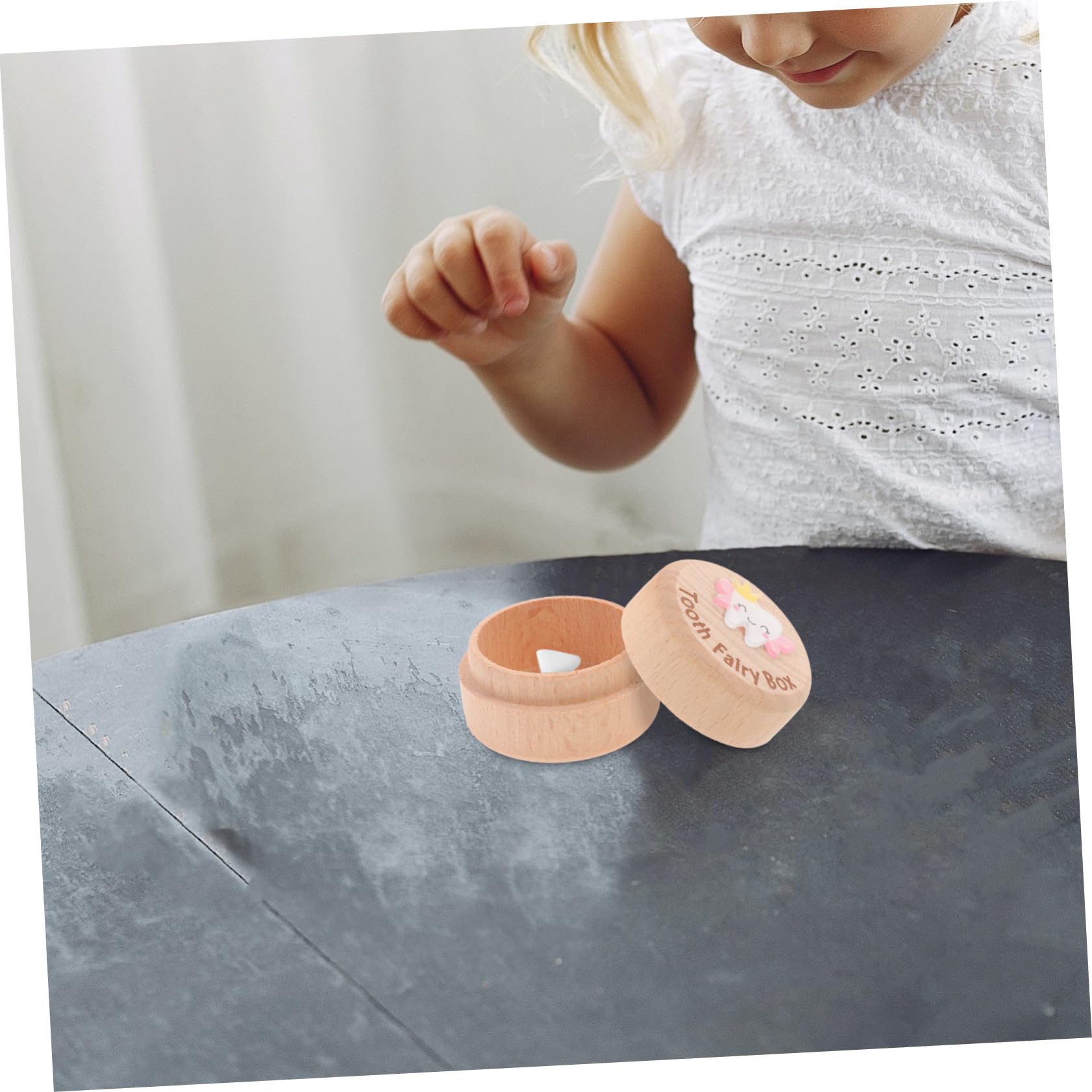 Beautiful Wooden Tooth Box for Kids - Safe Teeth Storage Holder & Tooth Fairy Container - Perfect for Baby Teeth Keepsake and First Tooth Preservation