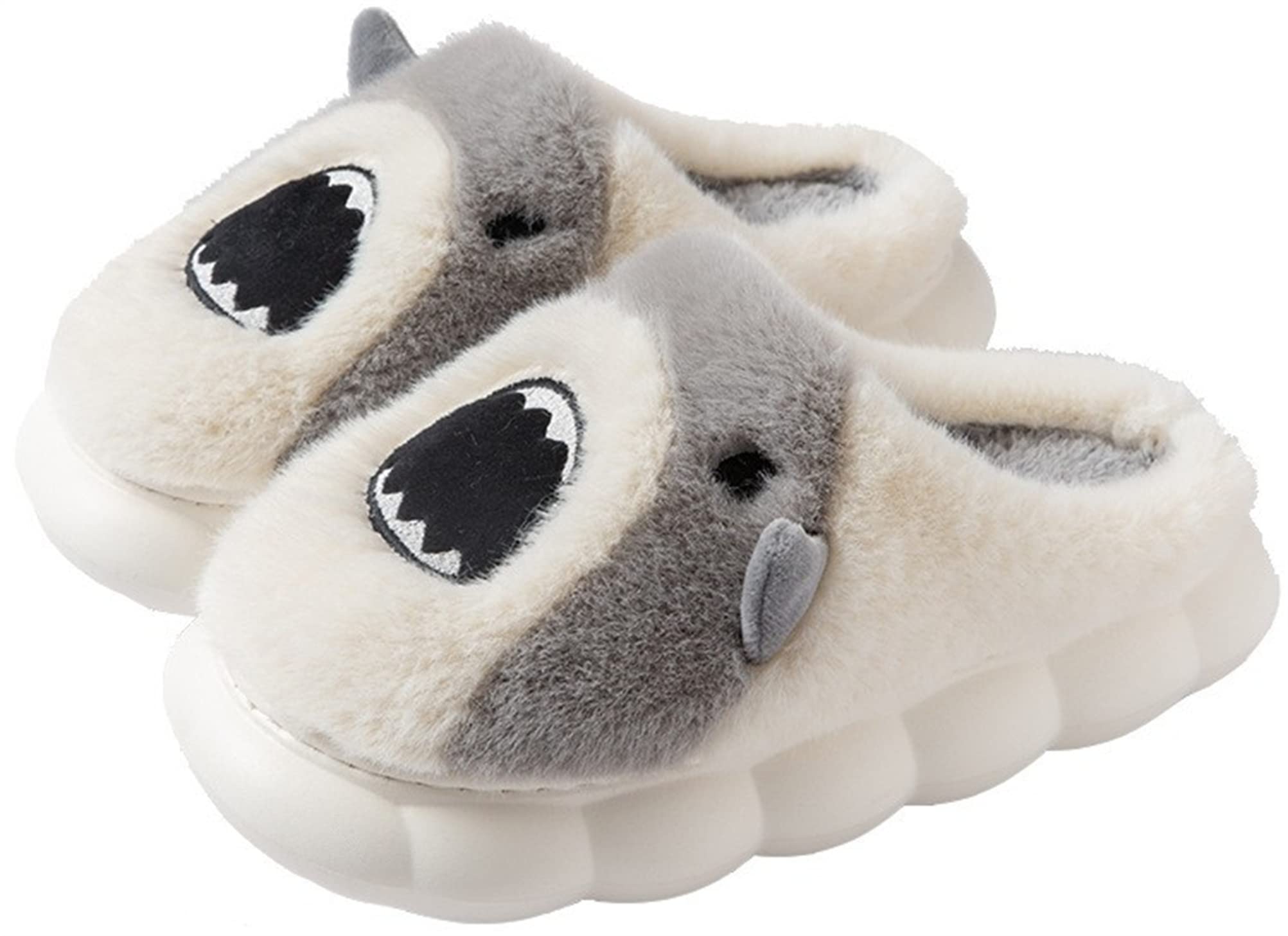 Cozy Winter Animal Slippers for Women & Men - Shark Design Non-Slip Indoor/Outdoor House Shoes for Home, Beach & Casual Wear