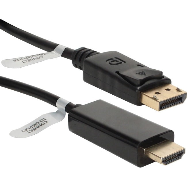 10Ft DisplayPort to HDMI Cable 4K 60Hz - Gold Plated Connectors, High-Speed Digital Audio Video Cord for PC, Laptop, Monitor, TV - Perfect for Gaming, Home Theater & Office Setup
