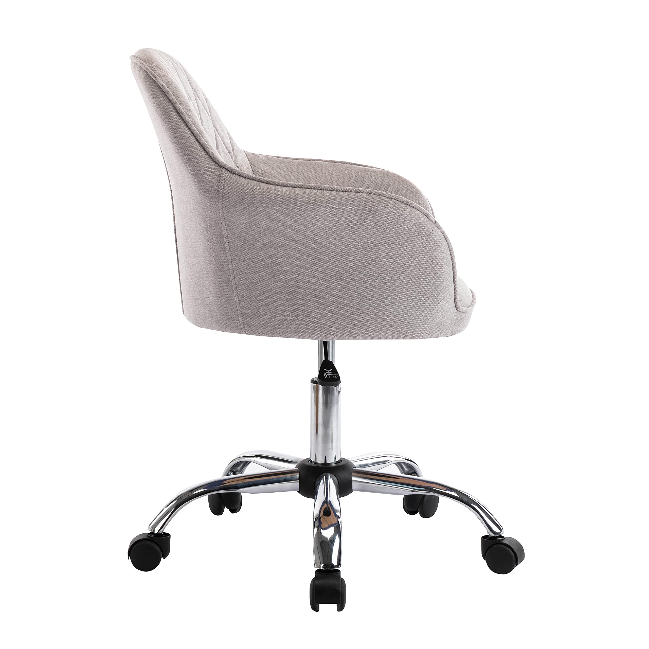 Porthos Home Noa Ergonomic Office Chair with Mid-Back Support, Adjustable Height, Padded Armrests & Smooth-Rolling Casters - Perfect for Home Office, Study Room & Small Workspaces