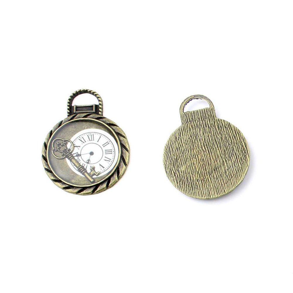Antique Bronze Jewelry Charms & Findings - Vintage Pocket Watch Key Pendants for DIY Crafting, Repair & Jewelry Making Supplies | Perfect for Steampunk, Gothic & Vintage Style Accessories