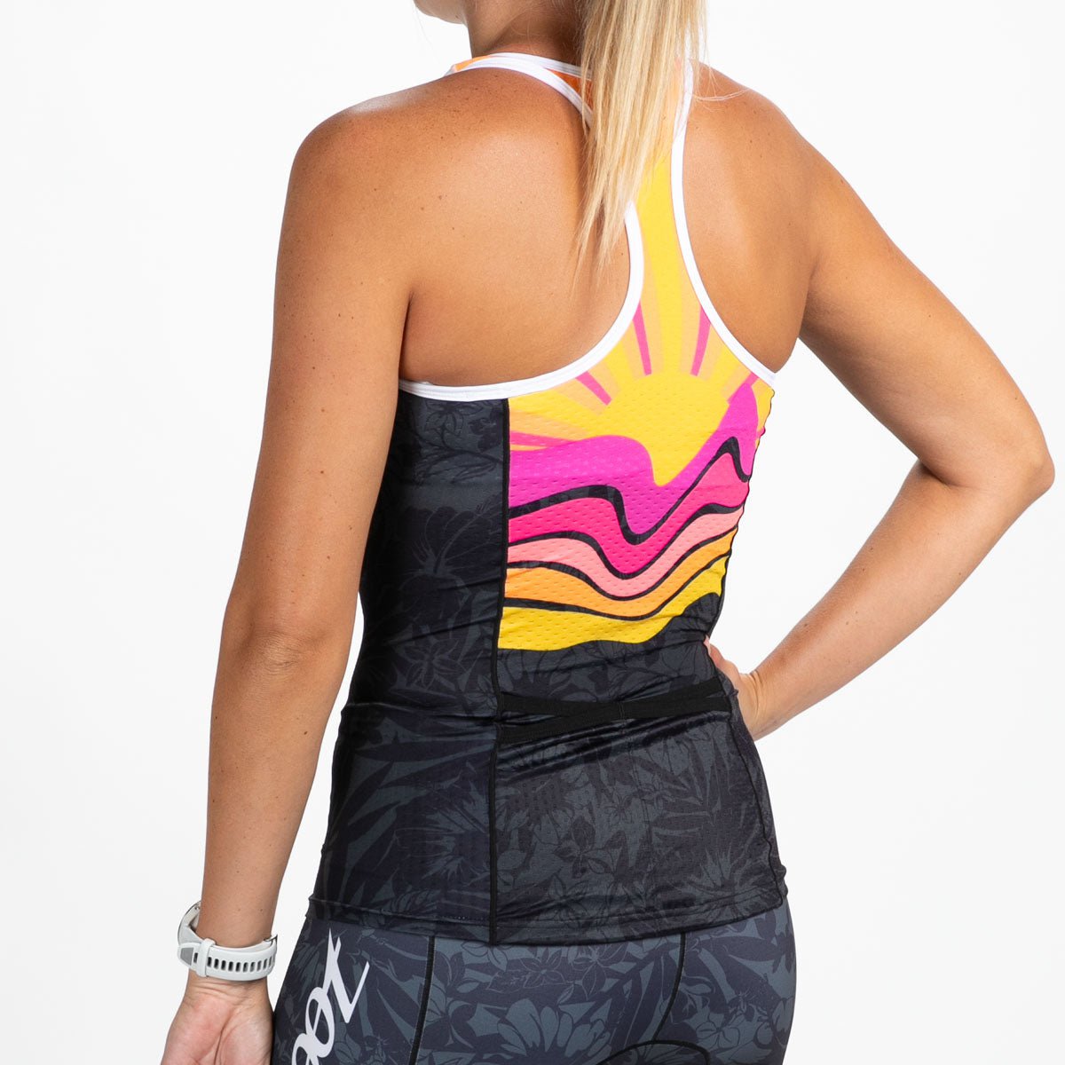 Women's Limited Edition Tri Racerback Tank Top - West Coast Style | Perfect for Yoga, Gym & Beach Wear