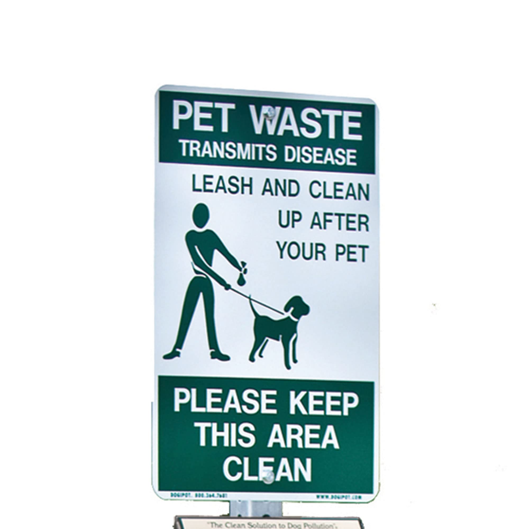DOGIPOT 1003-L Pet Waste Station - Includes Sign, Dispenser, Steel Receptacle, Litter Bag Rolls & Trash Bags - Durable Outdoor Dog Poop Station for Parks, Trails & Neighborhoods - Forest Green