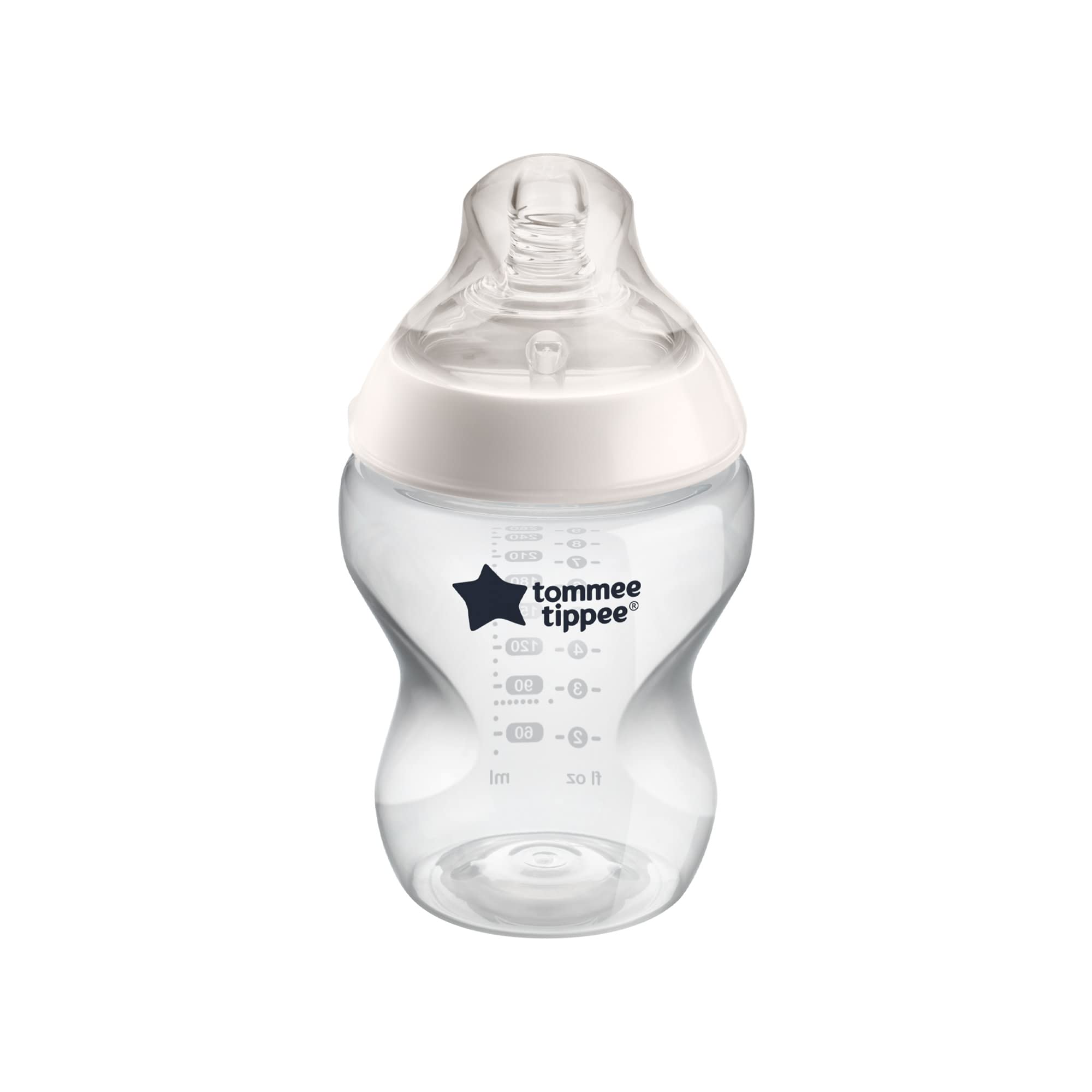 Tommee Tippee Closer to Nature Baby Bottles 9oz (260ml) - BPA-Free, Anti-Colic, Slow Flow Nipple - Perfect for Newborns & Infants - Ideal for Breastfeeding Transition & On-the-Go Feeding