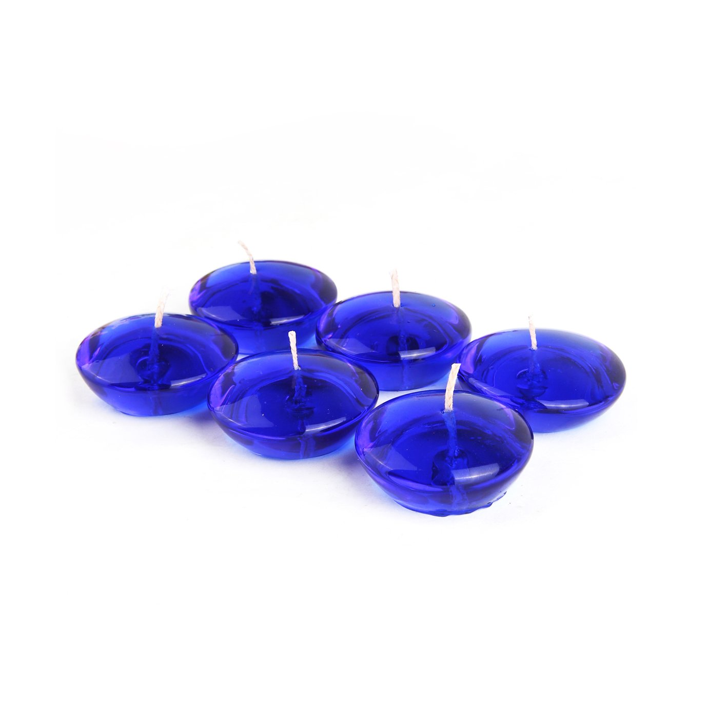 Jeco 3 Inch Clear Blue Gel Floating Candles - 72 Pack Bulk for Weddings, Parties, Spa Decor & Centerpieces