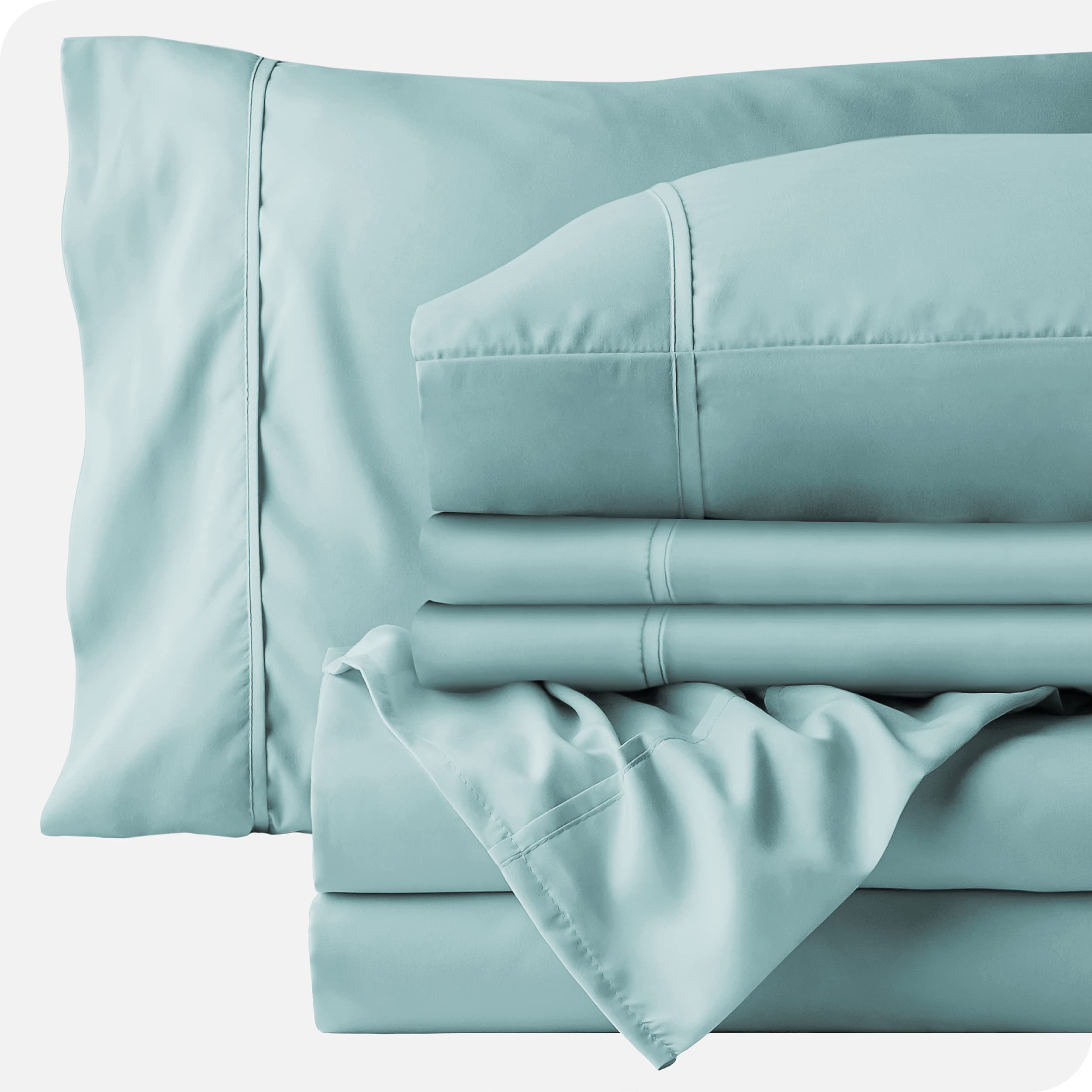 Premium Sky Blue Split King Sheet Set - 7 Piece Deep Pocket Sheets for Adjustable Beds (18 Inch) | Soft Breathable Bedding for Ultimate Comfort - Perfect for Master Bedrooms, Guest Rooms & Luxury Hotels