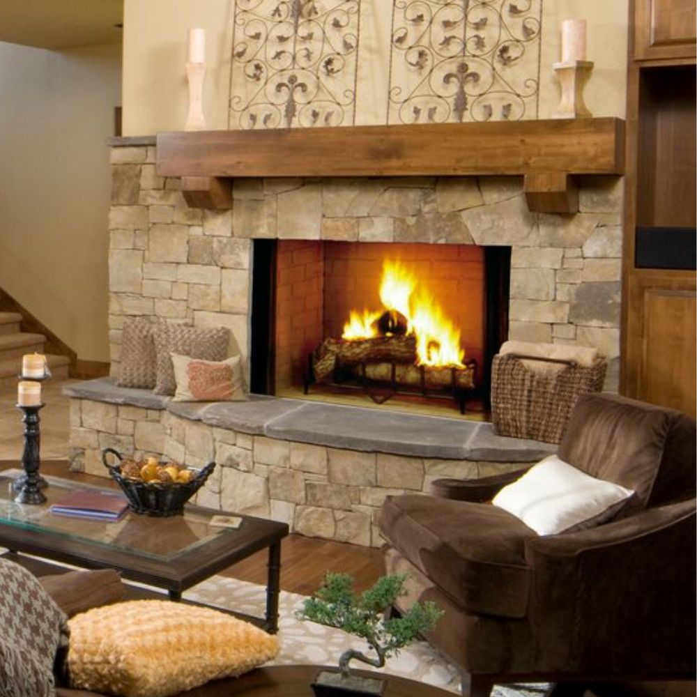 Majestic Biltmore 42-Inch Wood Burning Fireplace - SB80 & SB80HB Models | Classic Home Heating & Cozy Living Room Ambiance