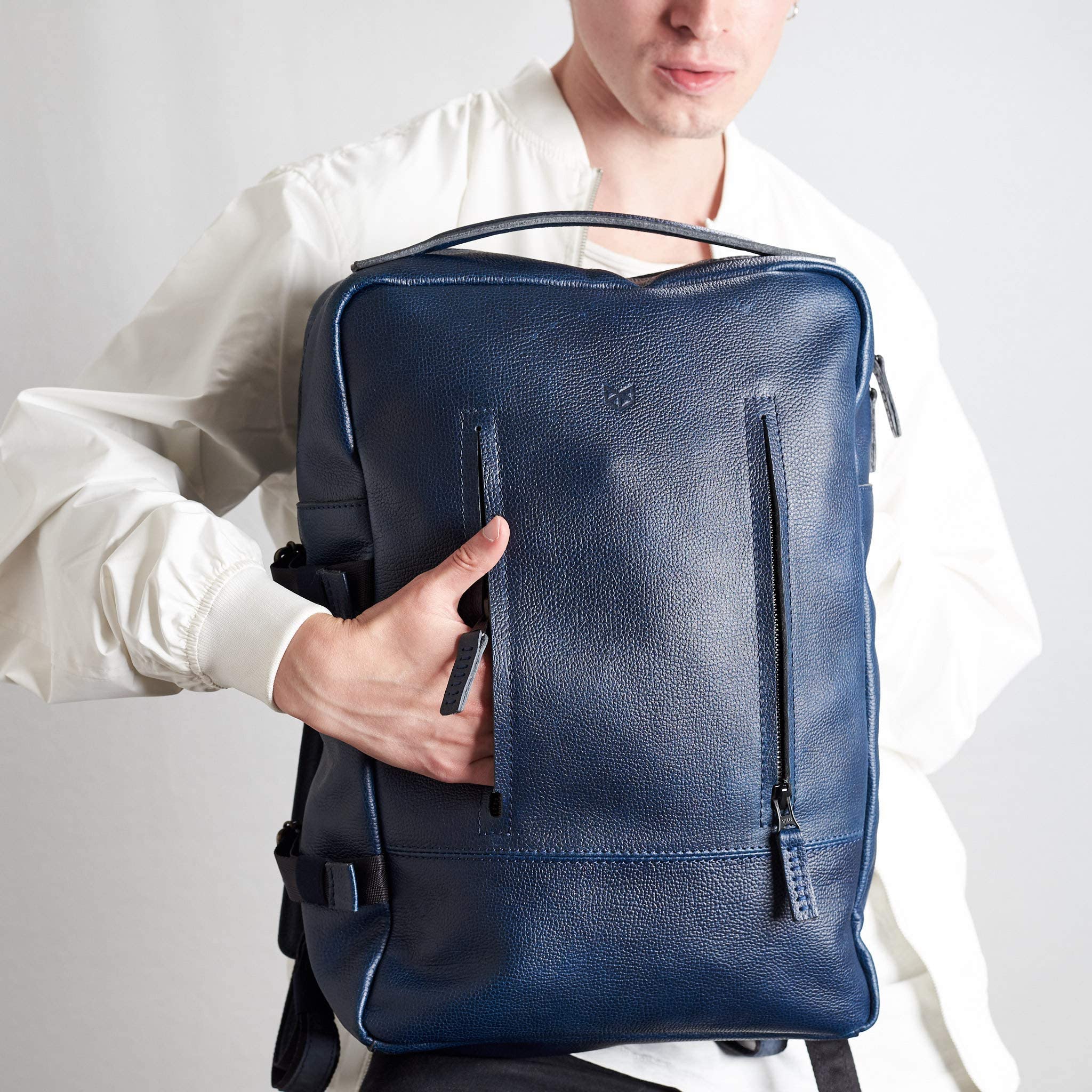 Stylish Men's Laptop Backpack - Waterproof Travel Rucksack & Minimalist Daypack for Work, College & Urban Commute | Durable Camera Bag & Bookbag | Perfect Gift for Professionals & Students (Ocean Blue)