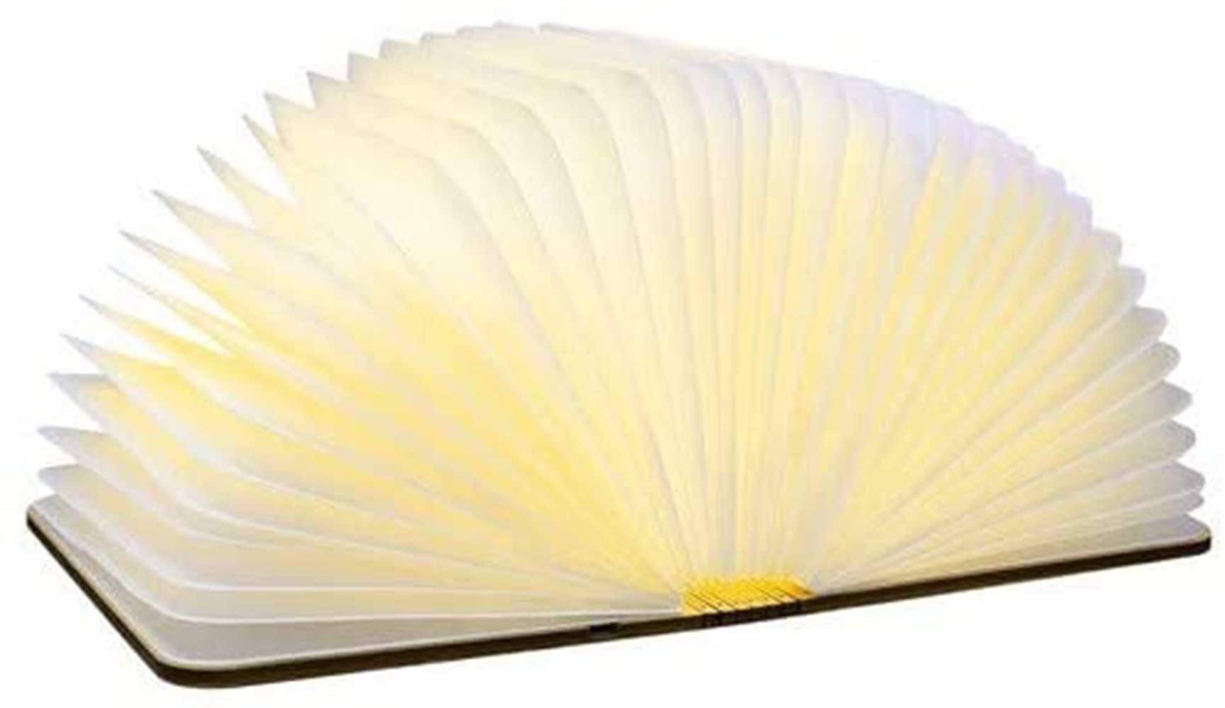Gingko GK12W3 LED Smart Book Light - Warm White Beige Maple Wood Reading Lamp, 12.2x9x2.5 cm - Perfect for Bedtime Reading, Study Desk & Nightstand Decor