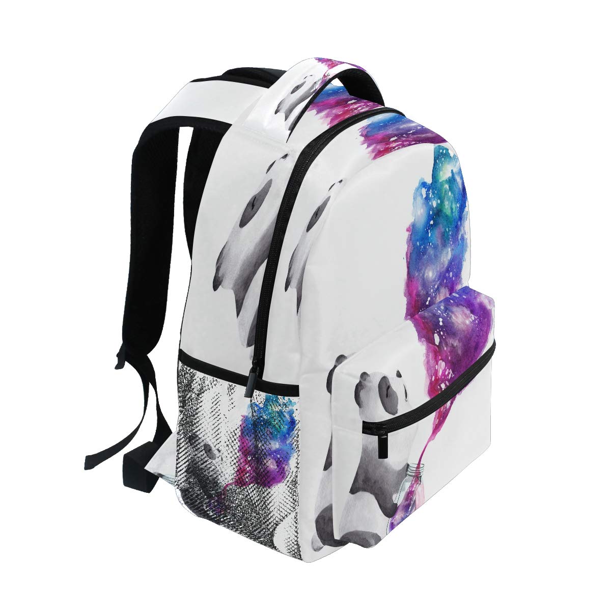 Blueangle Panda Galaxy Glass Jar Print Laptop Backpack - Lightweight School Backpack for Girls, Boys & Teens - Perfect for College, Work & Travel