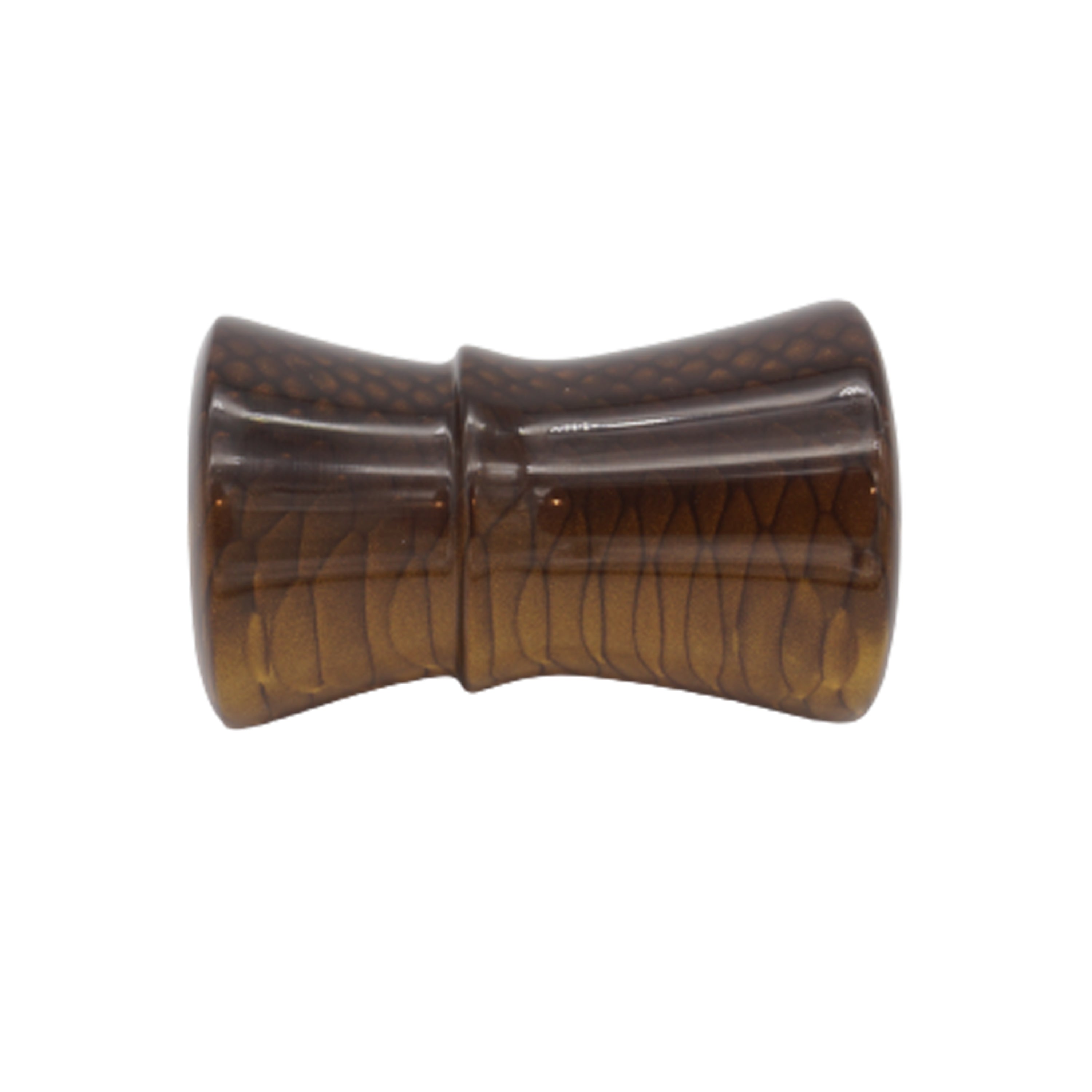 Premium Burnt Gold Snakeskin Handmade Shaving Brush Handle - Fits 24mm & 26mm Knots - Perfect for Wet Shaving, Grooming Kits & Luxury Bathroom Accessories