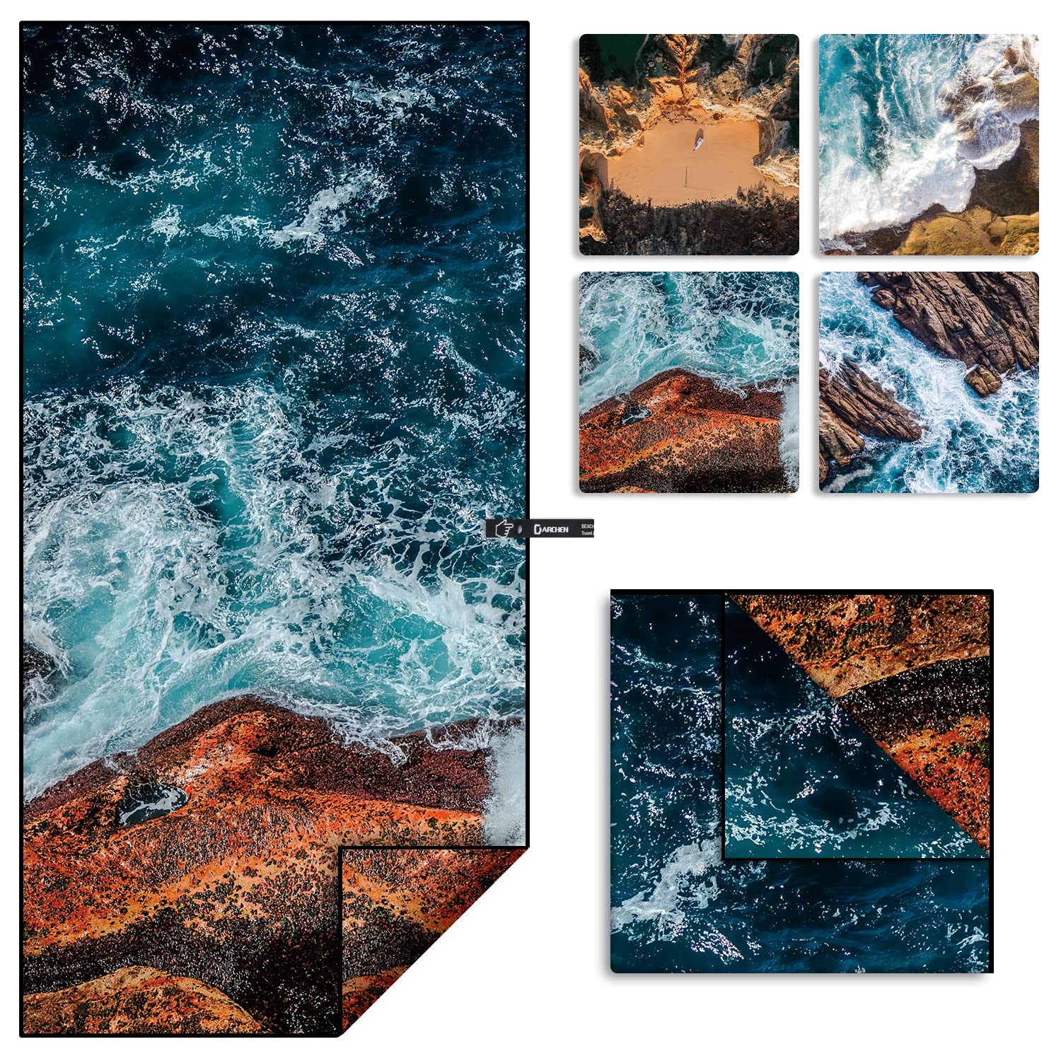 **DARCHEN Oversized Microfiber Beach Towel - Quick Dry, Sand-Free, Extra Large (70x35) & Large (63x32) - Lightweight & Compact for Travel, Pool, Beach - Perfect for Adults & Kids [1 or 4 Pack]**
