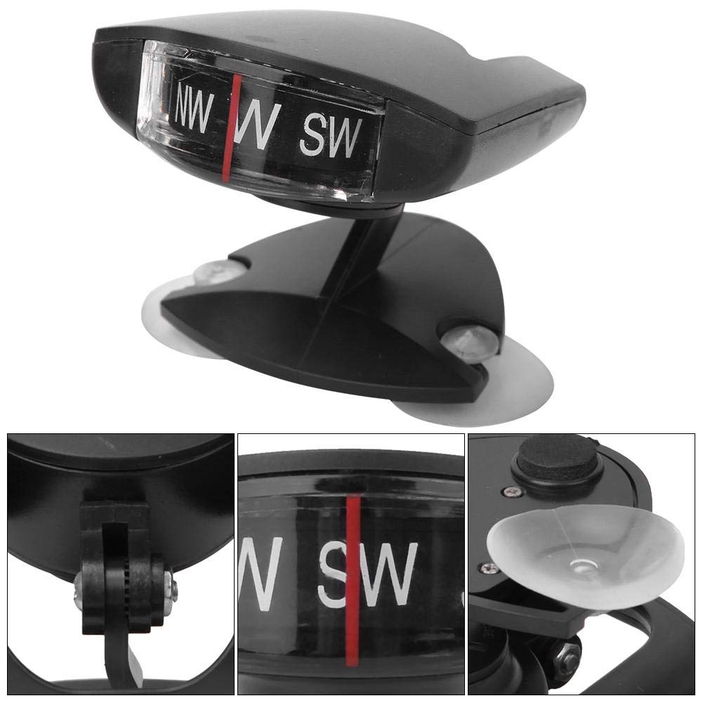 Alomejor Mini Car Compass Navigation Ball with Suction Cups - Dashboard Decor for Cars, Trucks & Boats | Perfect for Road Trips & Marine Navigation