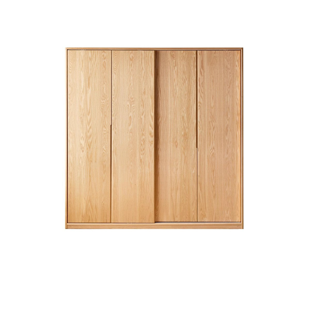 Solid Oak Wood Sliding Door Wardrobe - Durable & Stylish Closet Storage for Bedroom, Living Room, and Office Organization