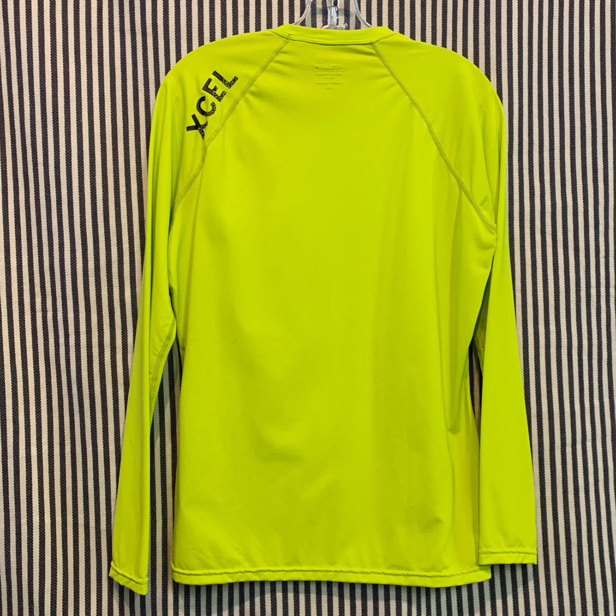 Men's XCEL Regatta Series Long Sleeve Rash Guard Shirt - Lime Green - UV Protection & Quick Dry for Surfing, Swimming & Outdoor Activities