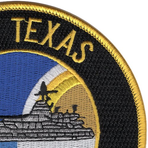 BB-35 USS Texas Navy Ship Embroidered Patch - Military Collectible, Veteran Gift, DIY Sewing for Jackets & Hats