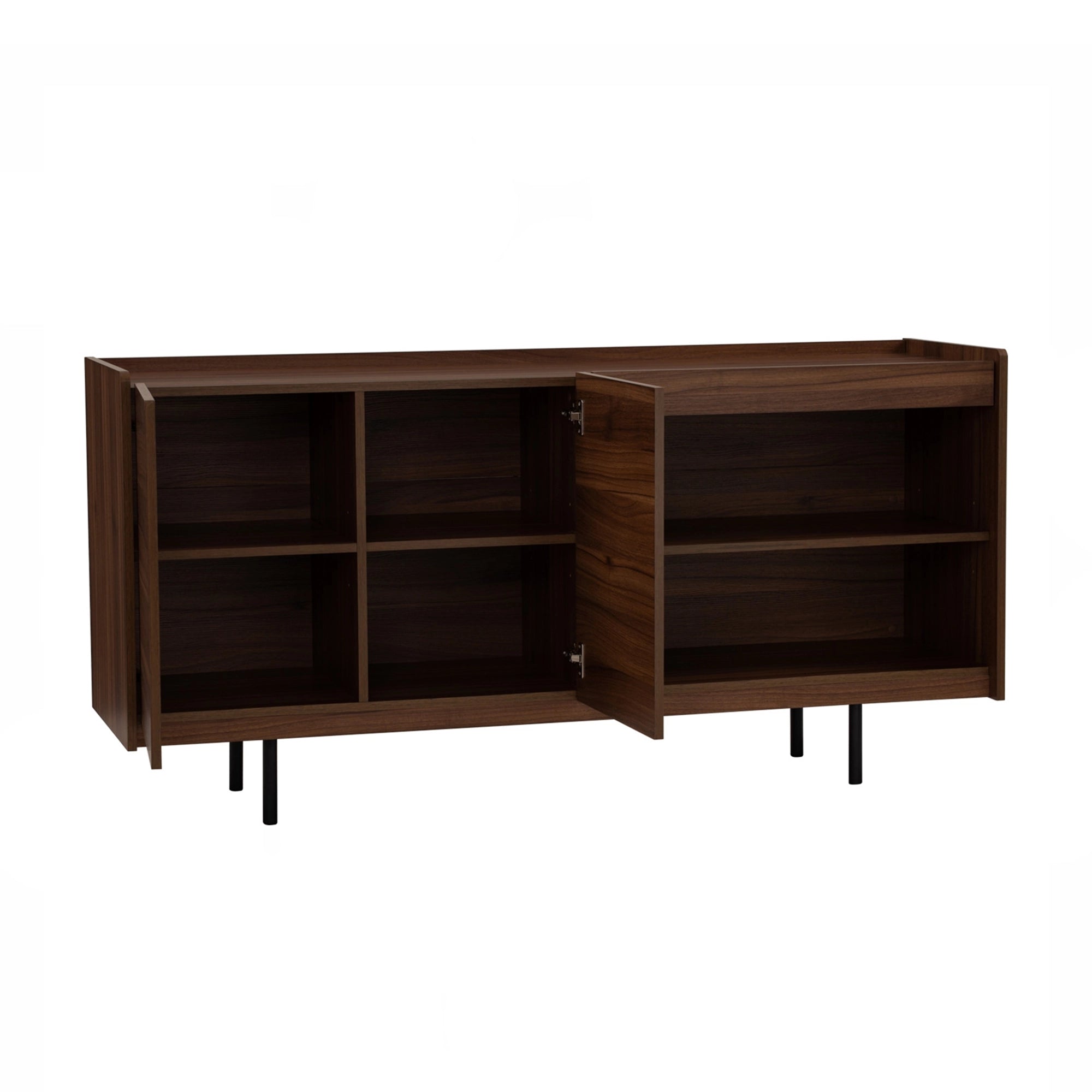 Modern Malix Sideboard with 2 Drawers & 3 Doors - Solid Wood Storage Cabinet for Living Room, Dining Room & Entryway - Stylish Home Organization Furniture for Small Spaces