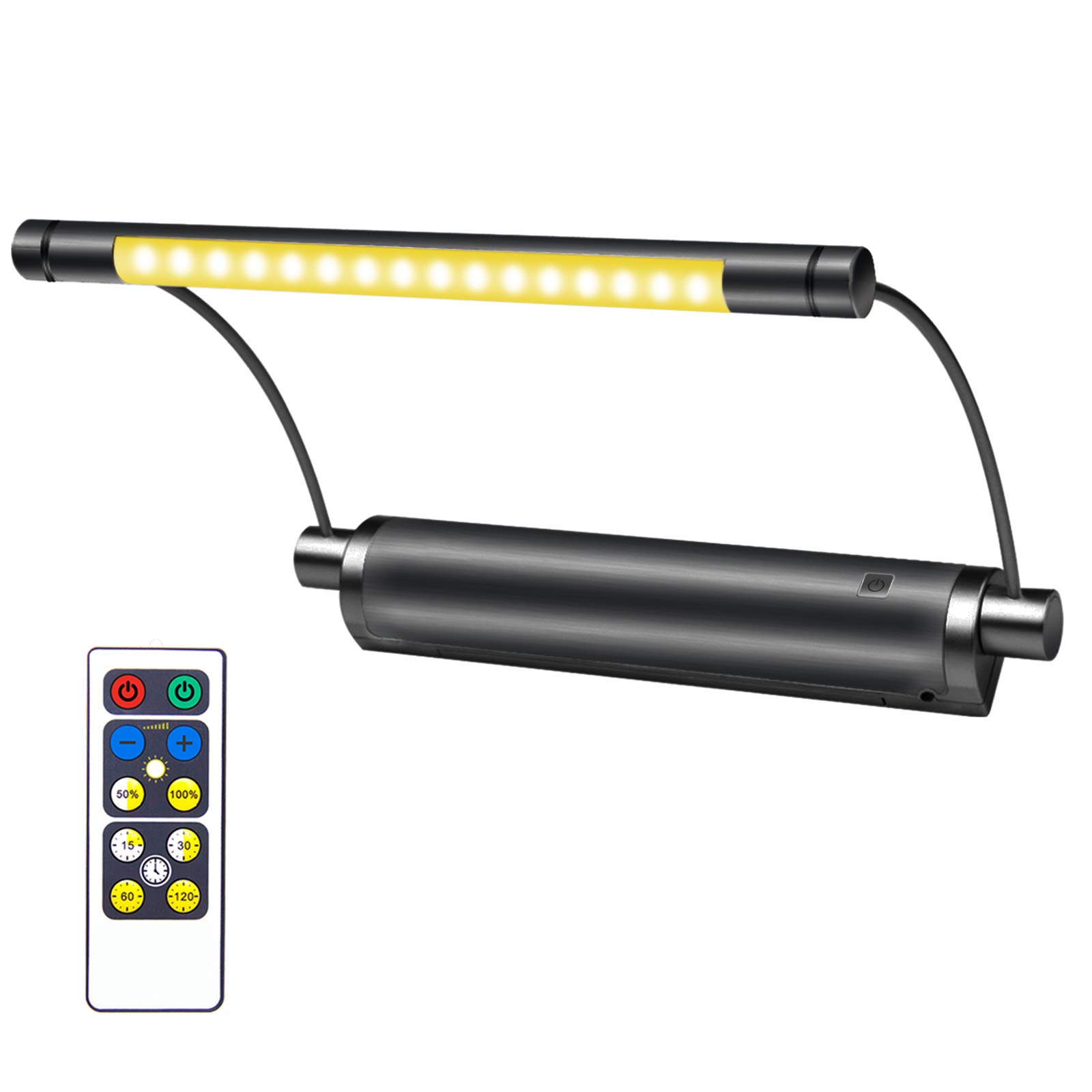 HONWELL Cordless LED Picture Light - Battery Powered Remote Control Artwork Lighting with Timer & Dimmer, Adjustable Swivel Head for Paintings, Frames & Mirrors - Perfect for Galleries, Living Rooms & Bedrooms