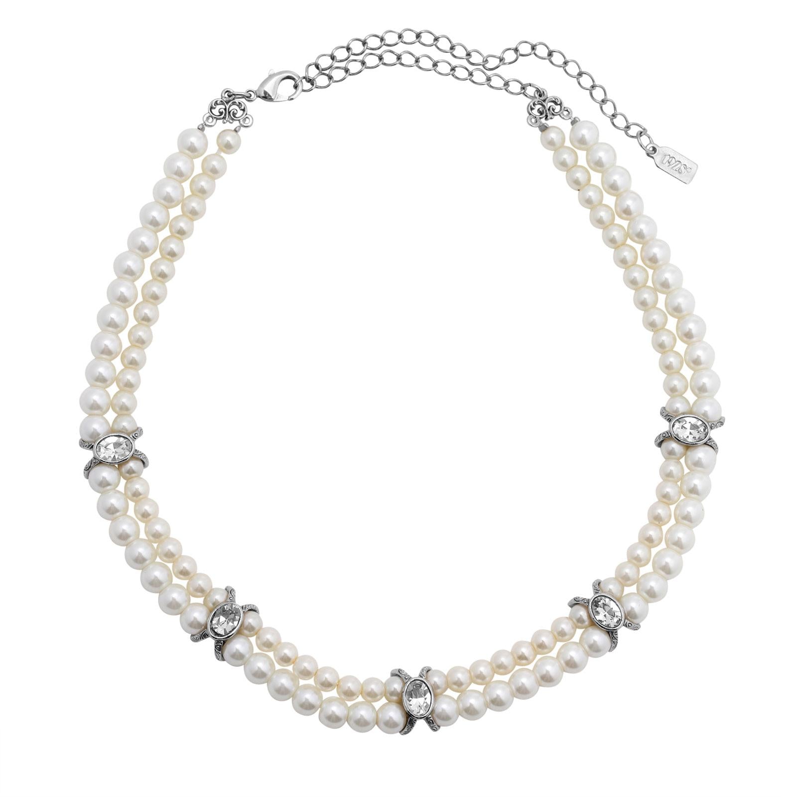 Silver Tone And Crystal Clear