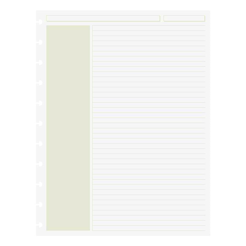 Circa Shaded Annotation Ruled Discbound Refill Paper - 100 Sheets for Notebooks, Planners & Journals | Perfect for Office, School & Creative Projects