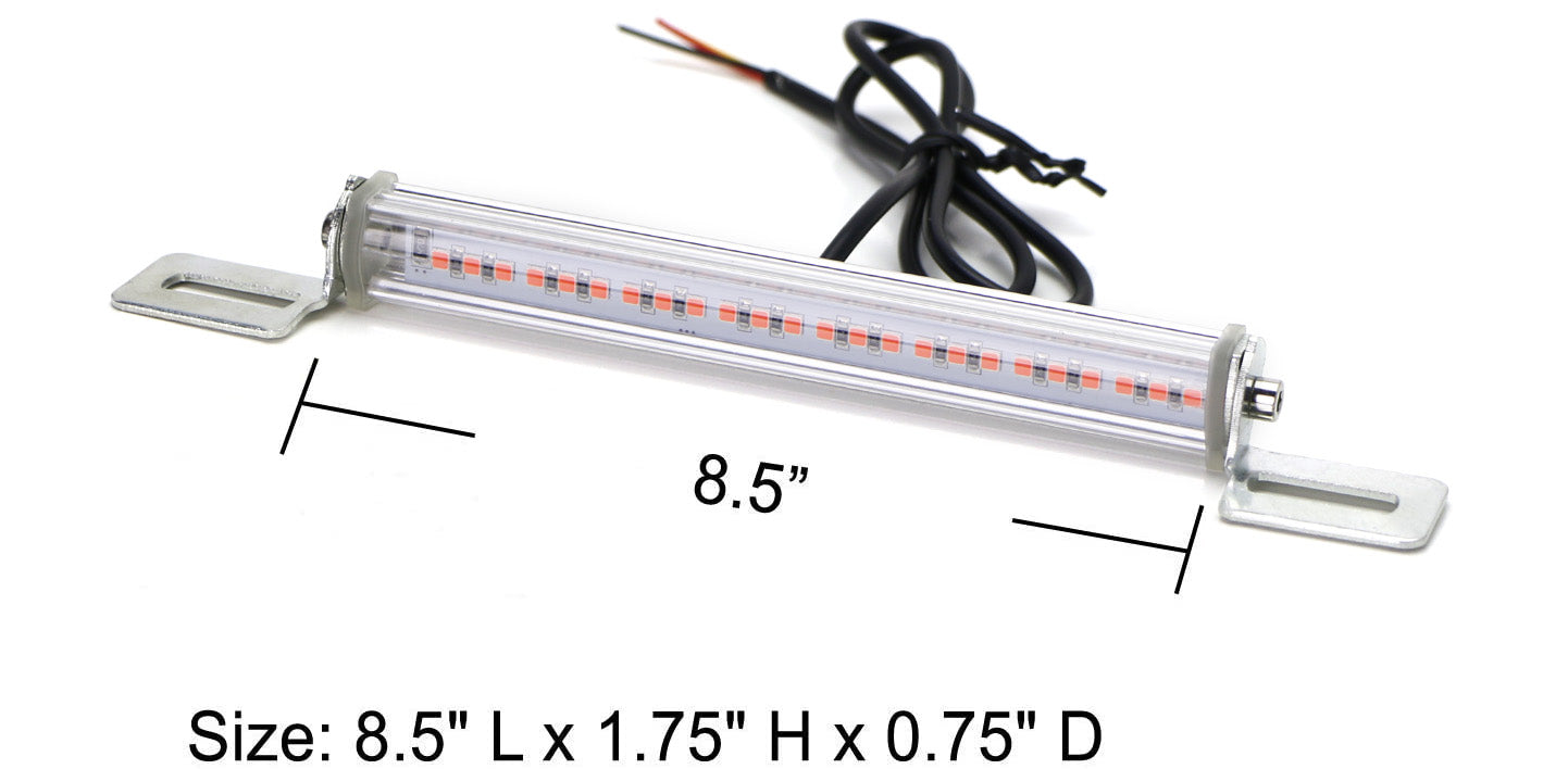 Super Bright 24 SMD LED Light Bar - Waterproof Red LED Auxiliary Brake Light for Trucks, SUVs, Jeeps (Rear Fog Light or 3rd/4th Brake Tail Lamp) - Perfect for Off-Roading, Night Driving & Enhanced Vehicle Safety
