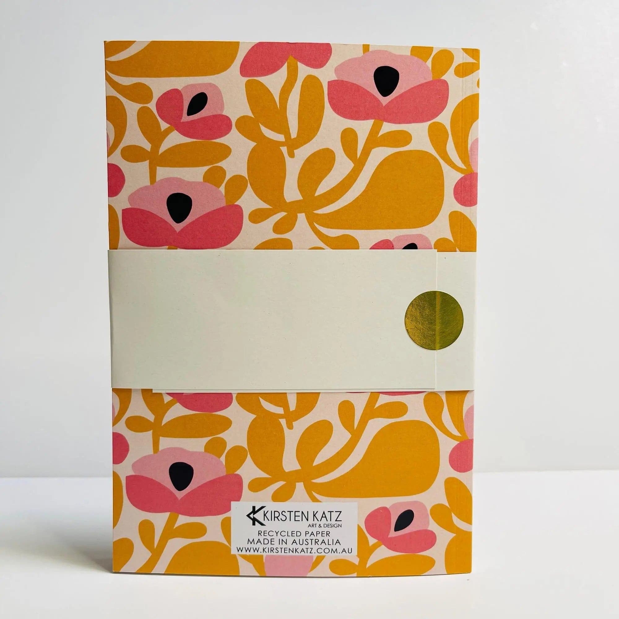 Vintage Mid Century Modern A5 Notebook Set - 3 Pack Lined Journal for Writing, Sketching & Note Taking - Perfect for Office, School & Travel